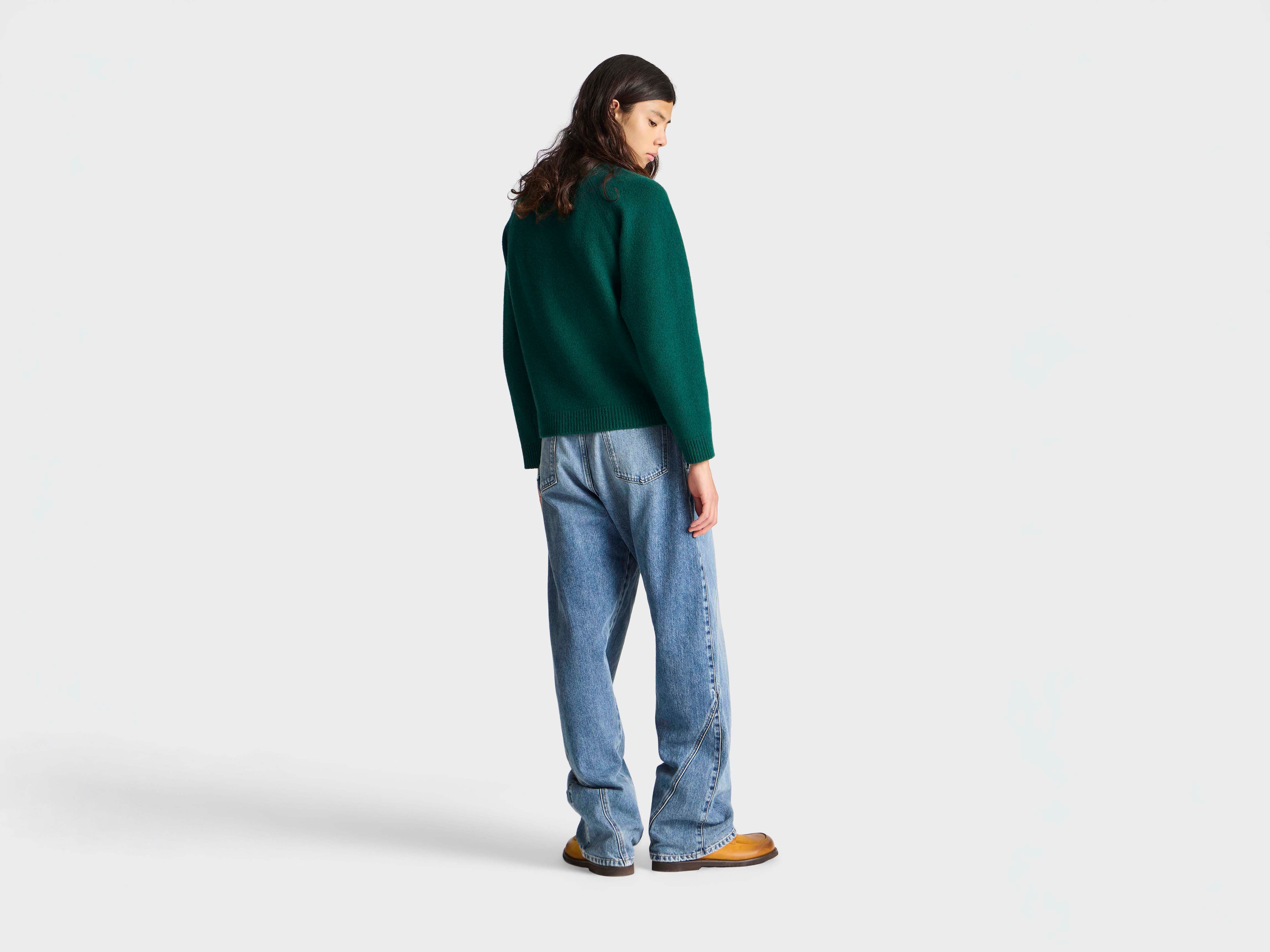J.W.Anderson Knitted Logo Jumper Pine Wollpullover