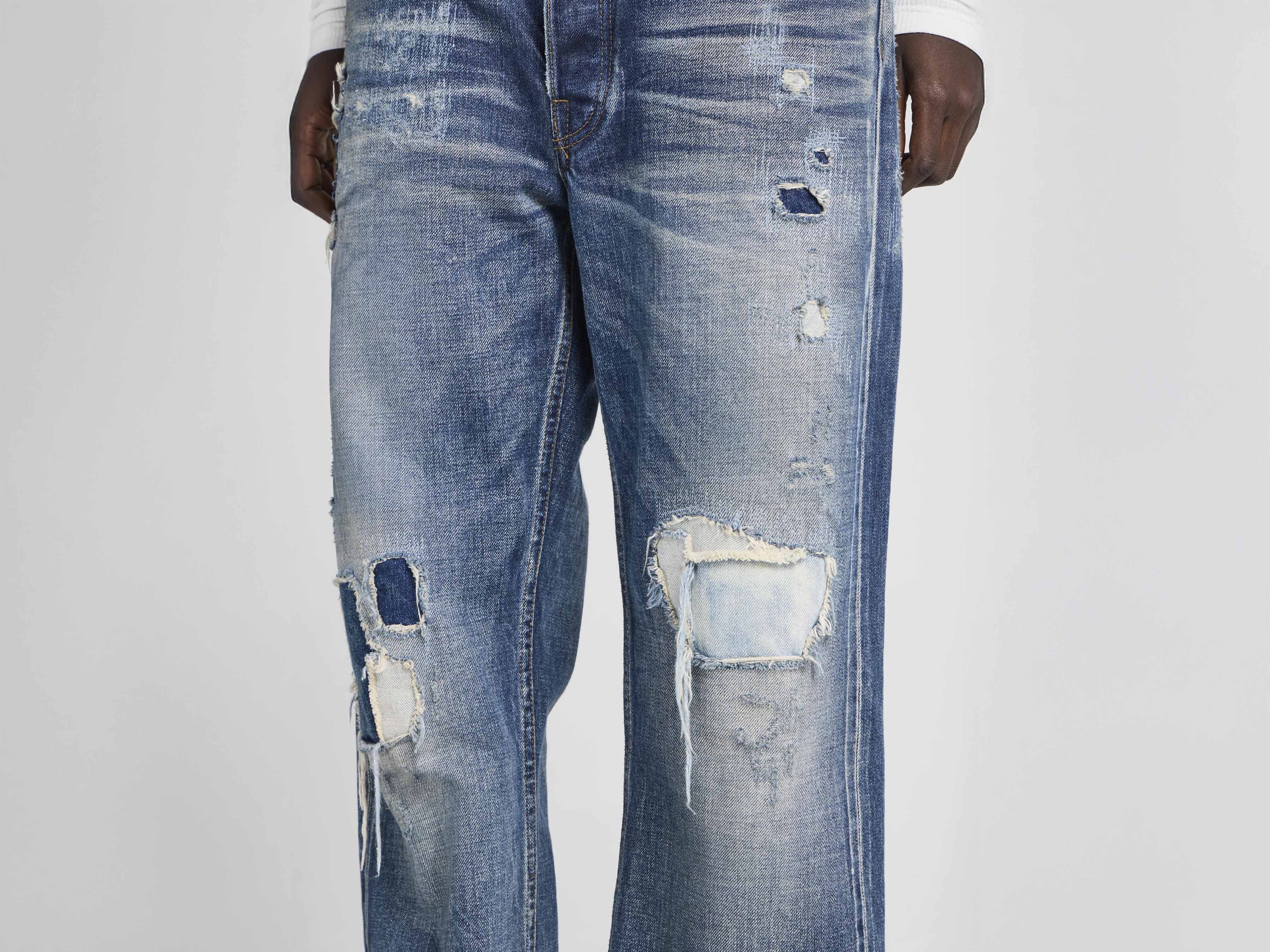 J.W.Anderson Straight Leg Jeans Damen dunkelblau Selvedge