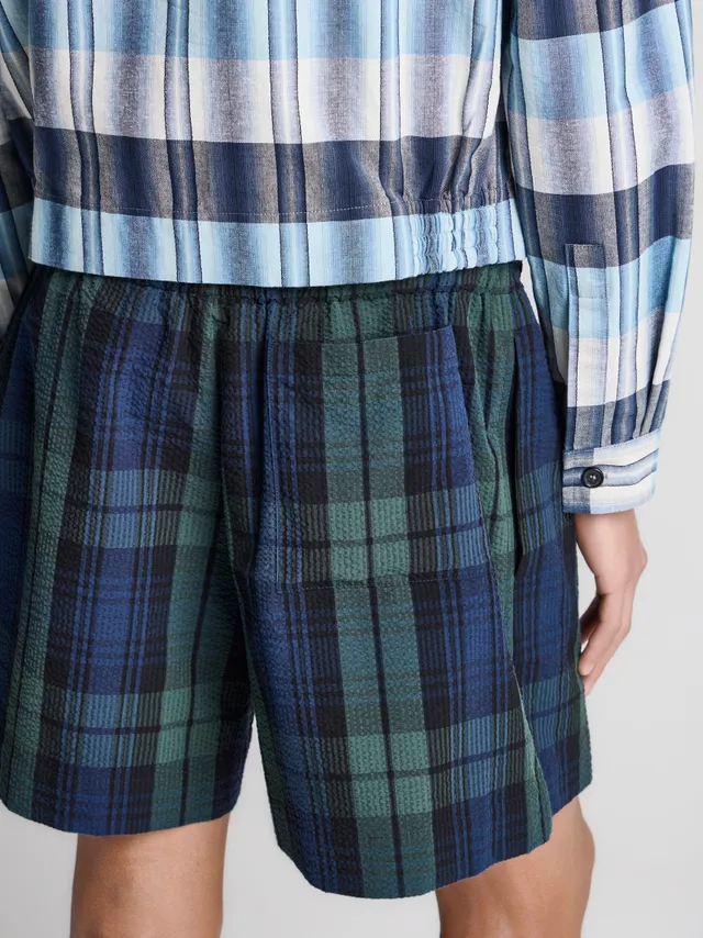J.W.Anderson Checkered Shorts Herren Navy Grün