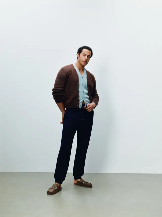 J.W.Anderson Cardigan KW1535YN0521 Cobalt Strick
