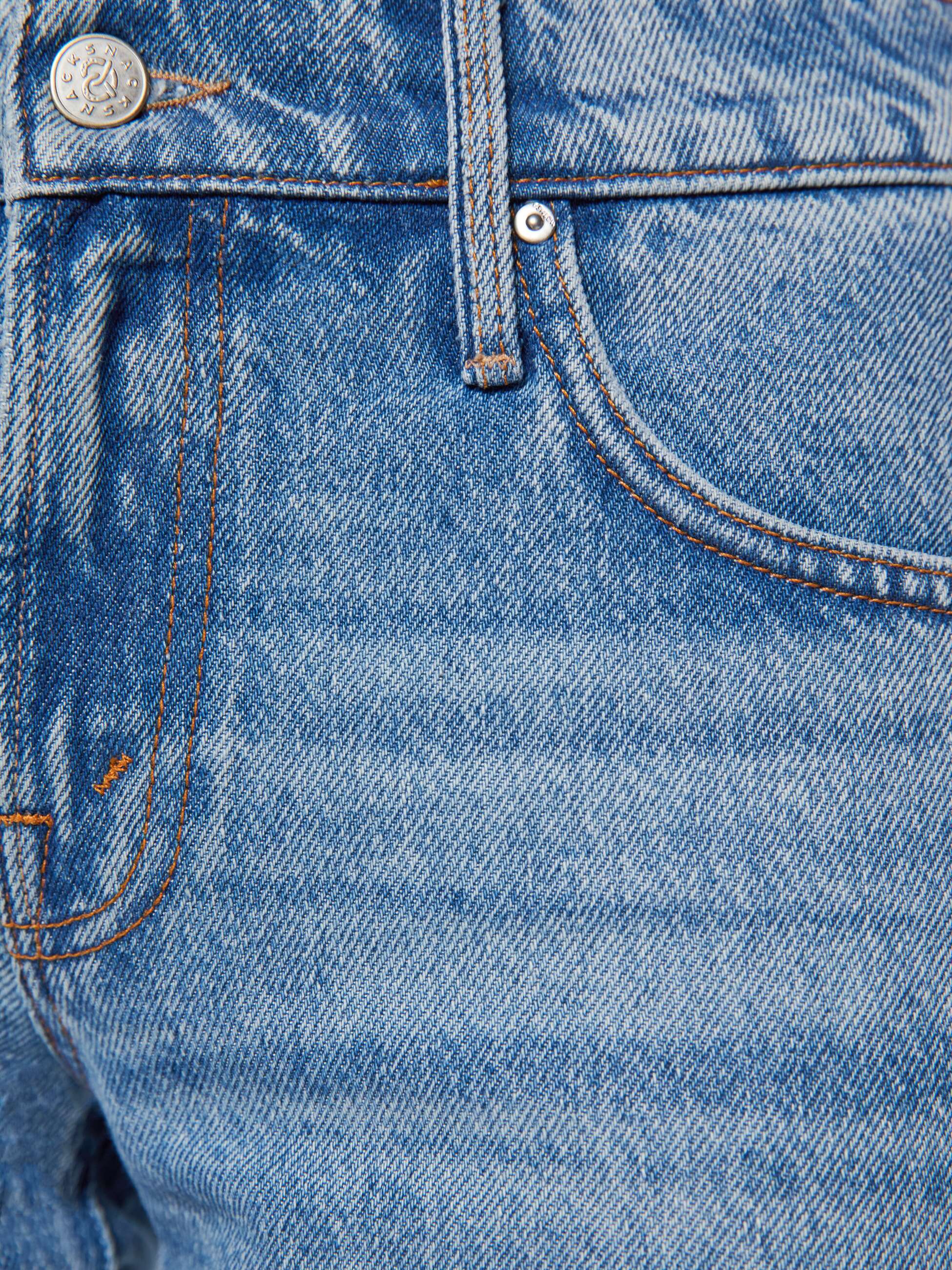 Mother Snacks Relish Fringe Ankle Jeans Jerky Mittelblau