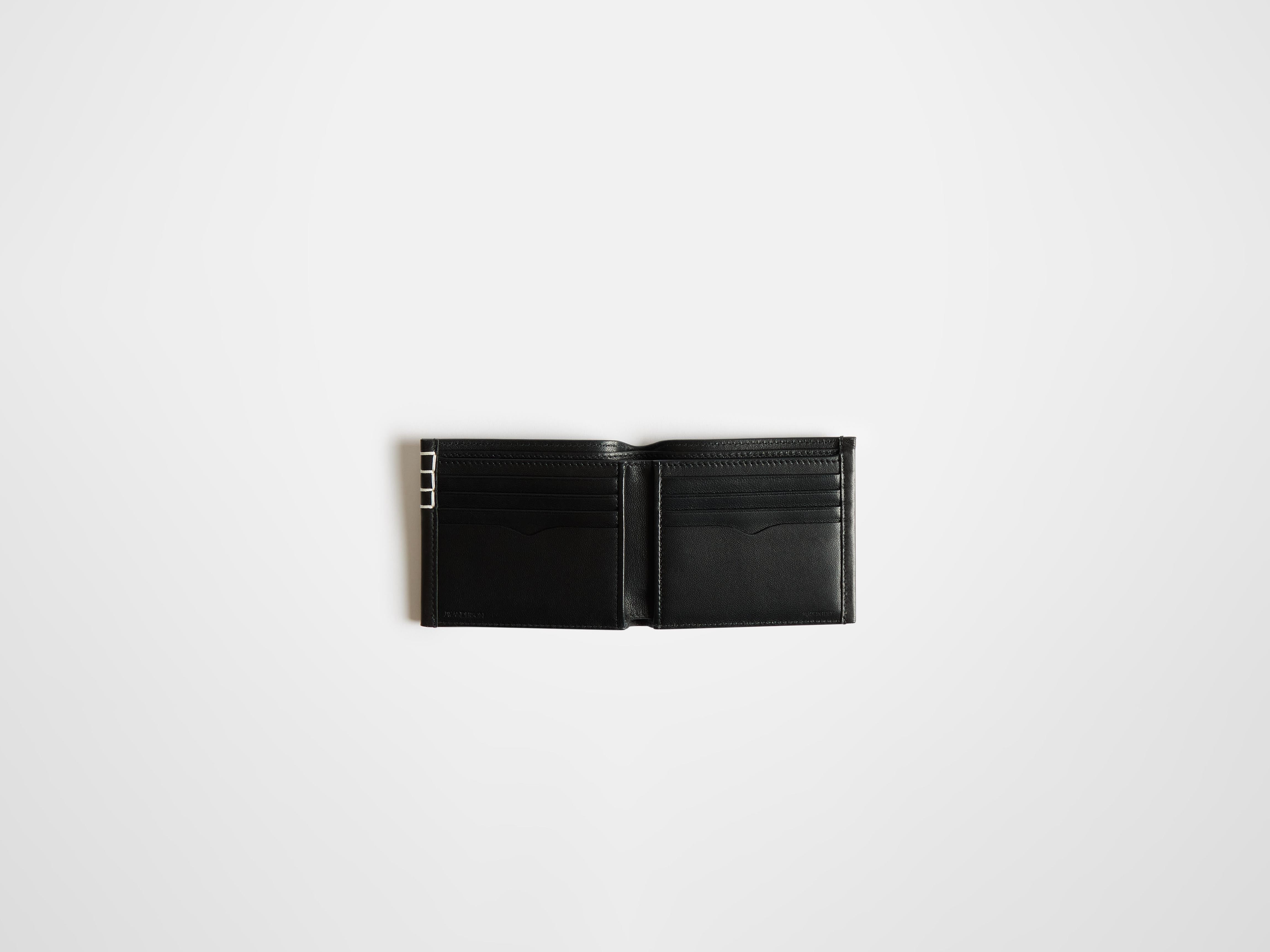 J.W.Anderson Loafer Bi-Fold Wallet Geldbörse Schwarz Leder