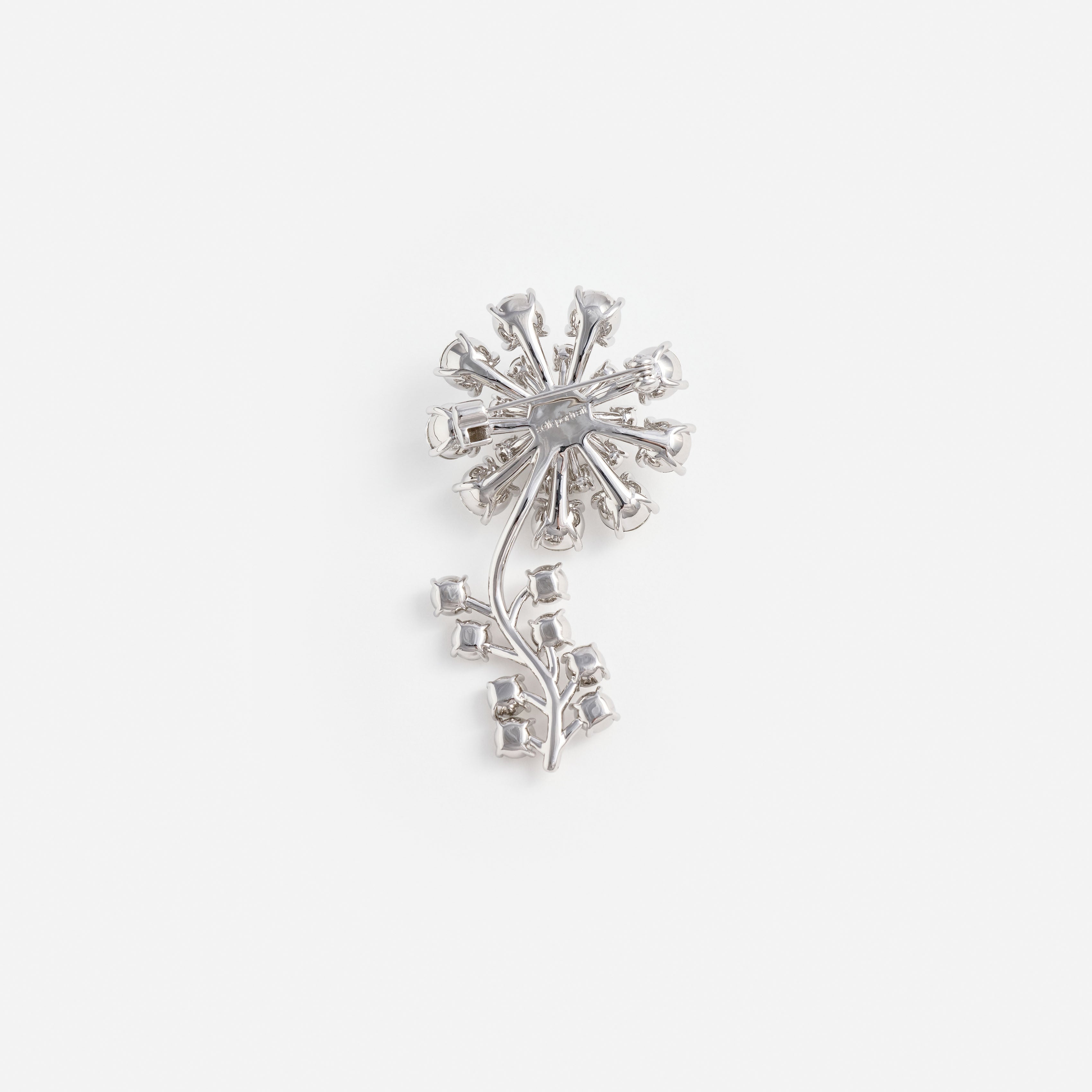 Self Portrait Crystal Flower Brooch Brosche silber One Size