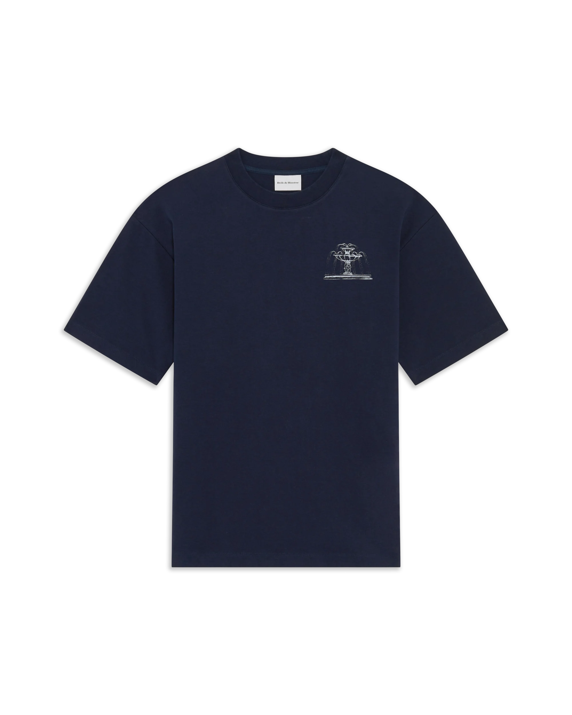 Drôle De Monsieur Fountain Print T-Shirt navy Baumwolle Print