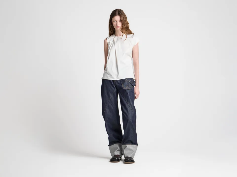 J.W.Anderson Sculptural Top Ärmellos Ivory