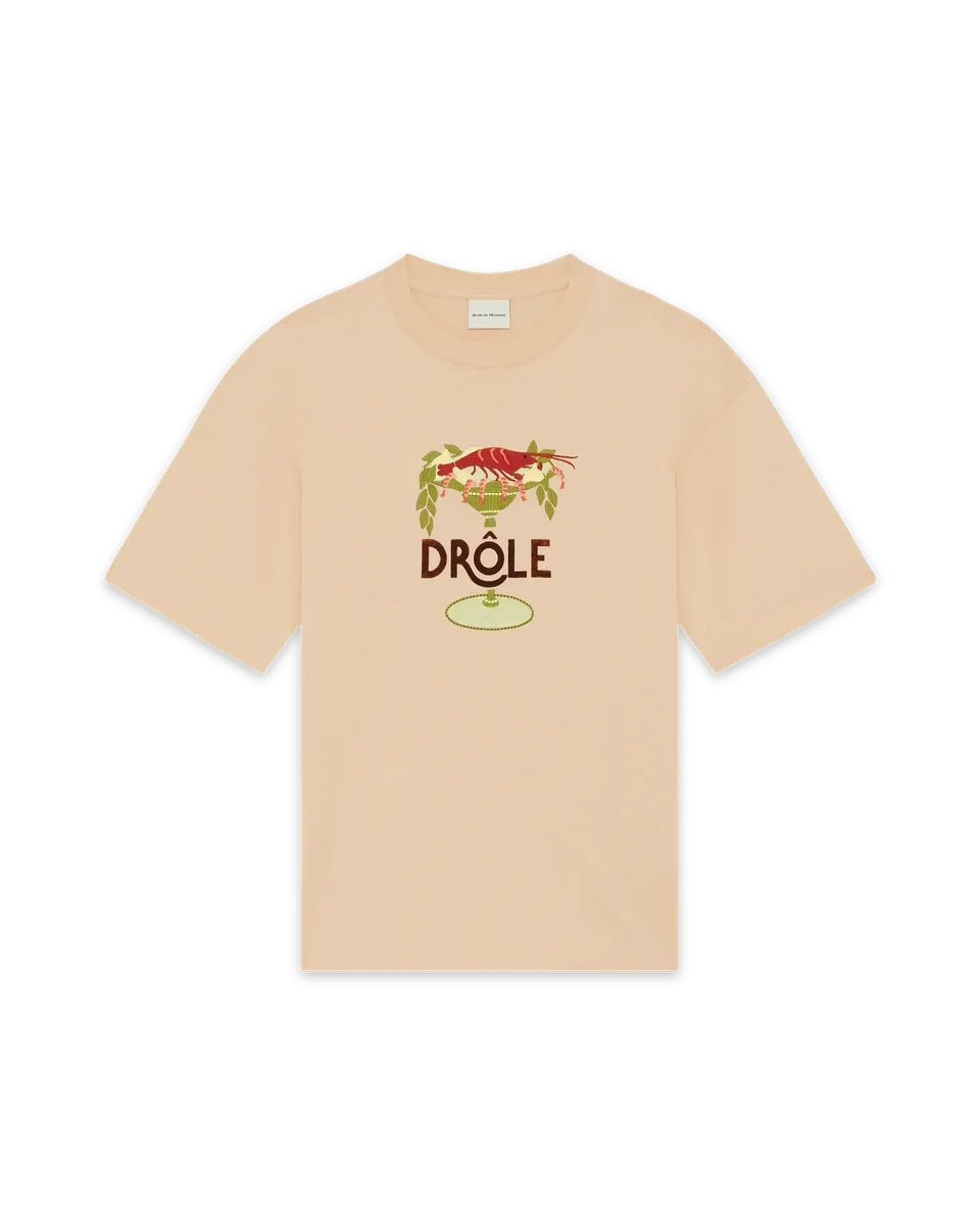 Drôle De Monsieur T-Shirt Lobster Cup T-Shirt Beige Baumwolle