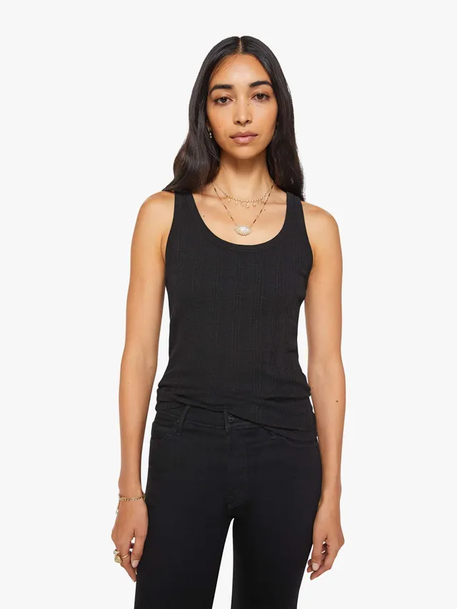 Mother The Runner Up Tanktop Schwarz Rippe Baumwolle