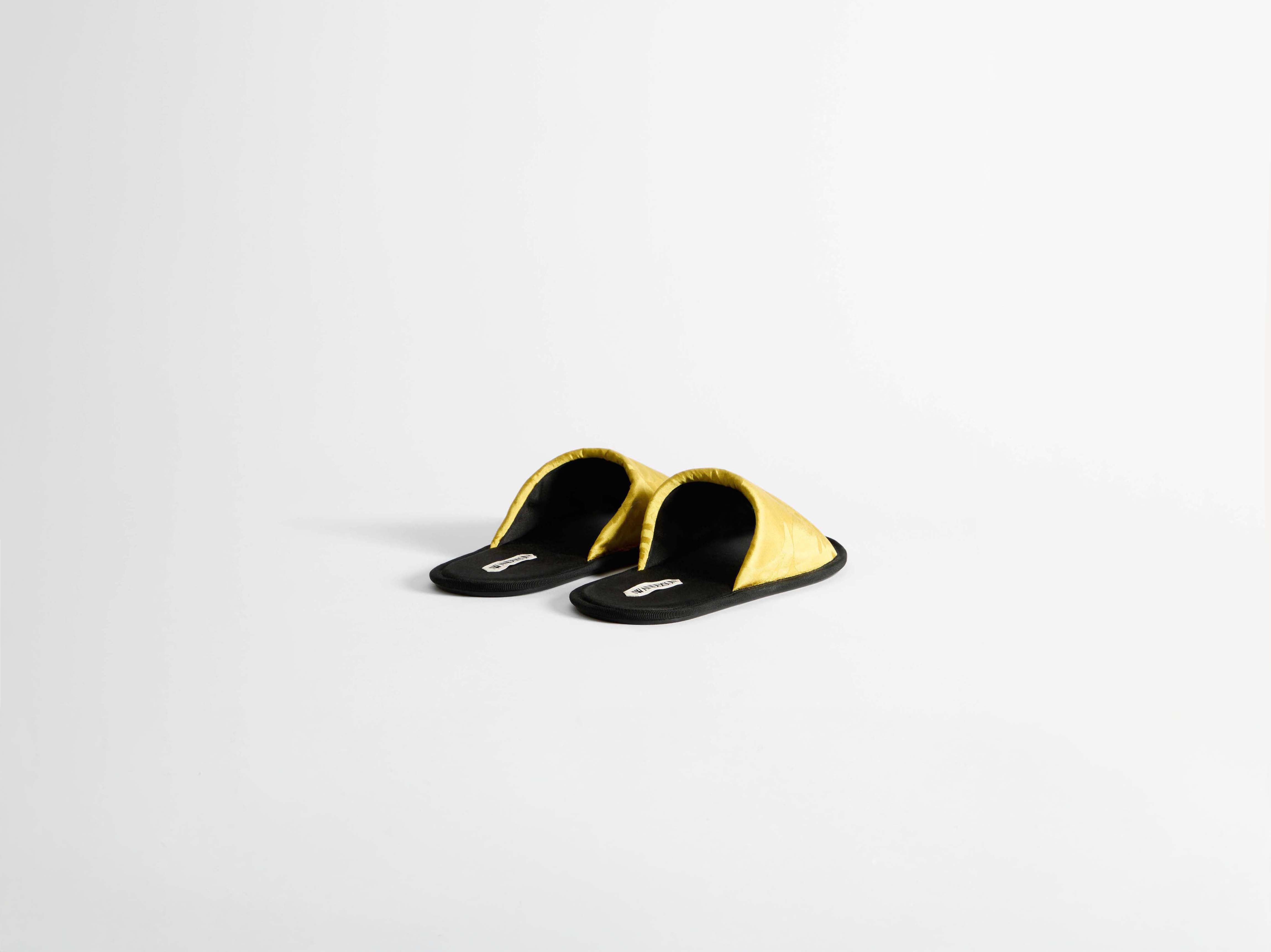 J.W.Anderson Close Toe Slides Citrine Seide Jacquard