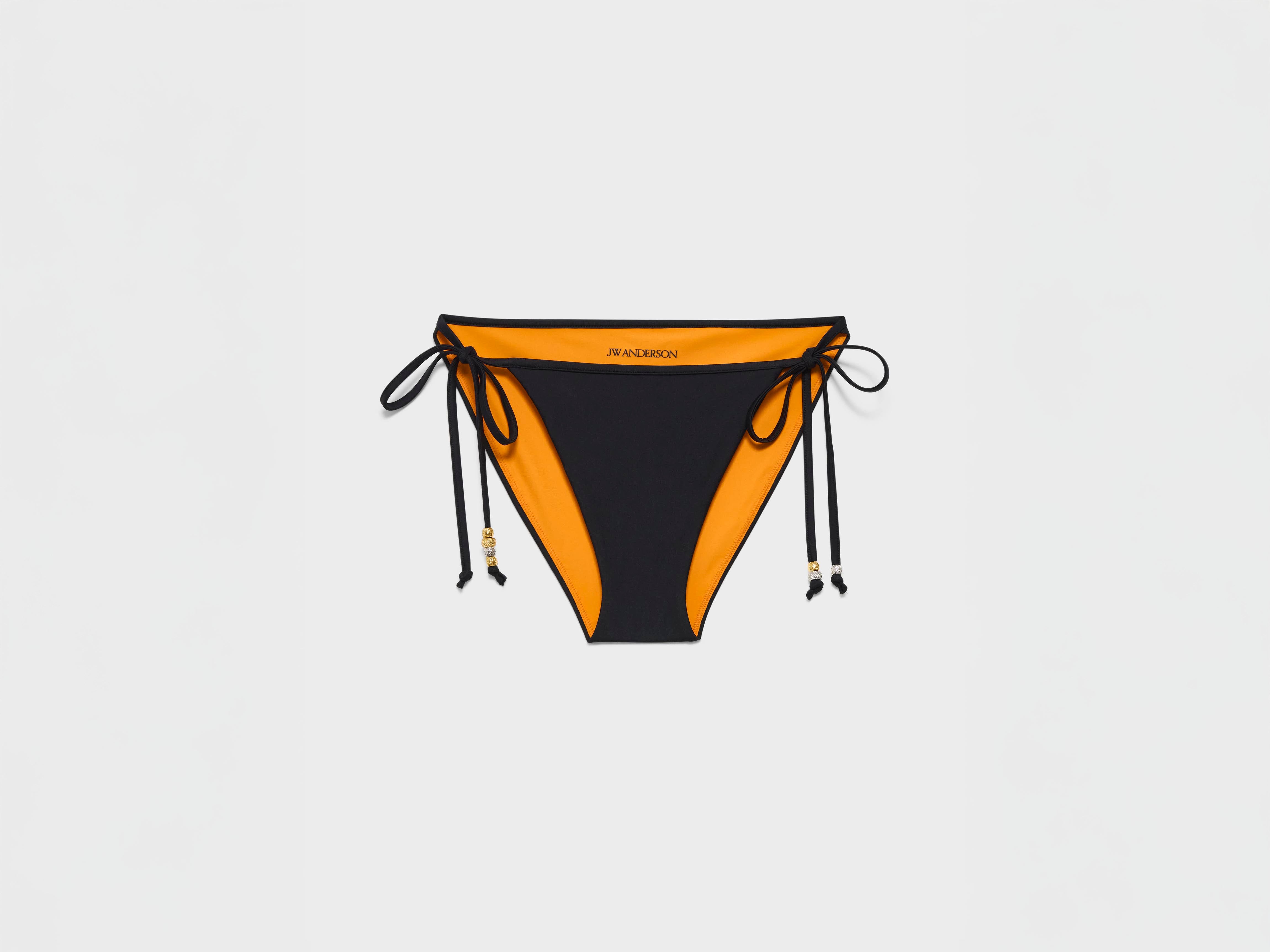 J.W.Anderson Side Tie Bikini Hose Schwarz Orange