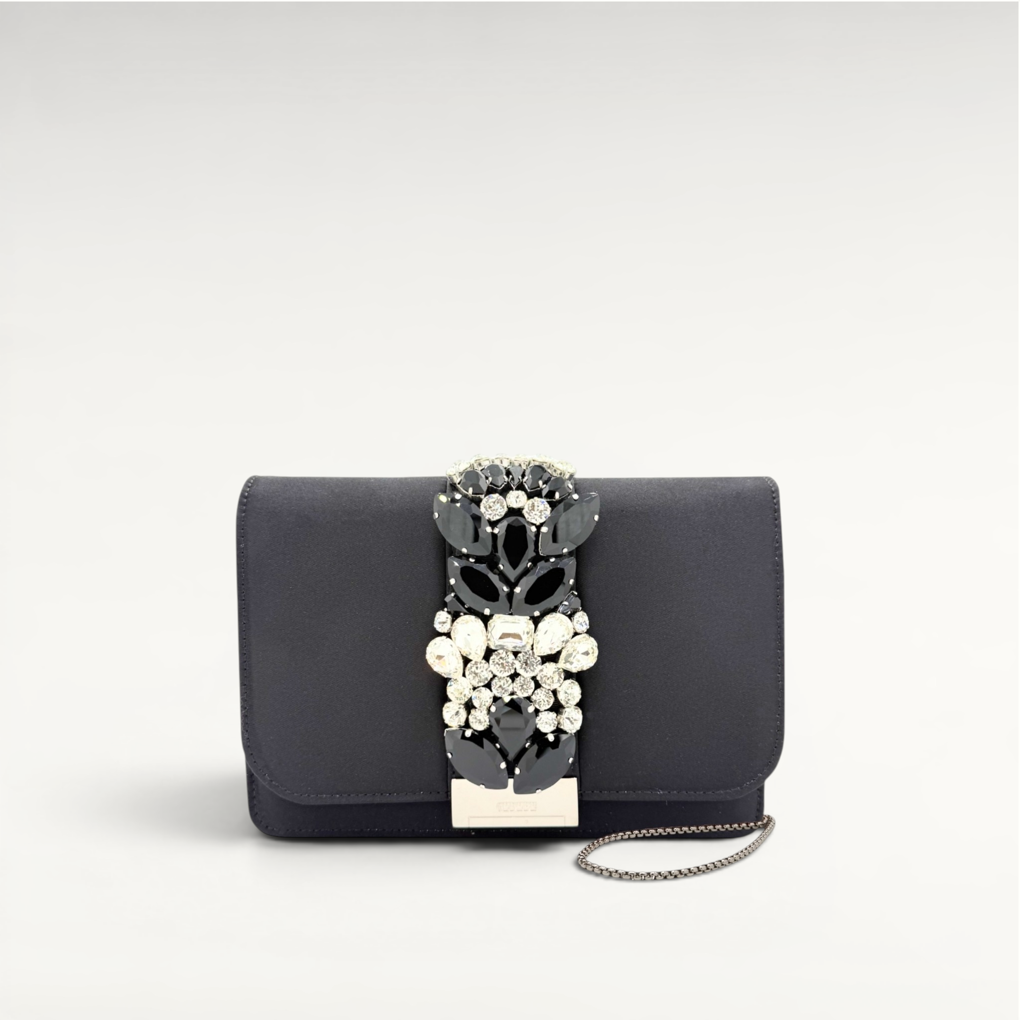 Gedebe Cliky Clutch Abendtasche Satin mit Schmuckstickerei