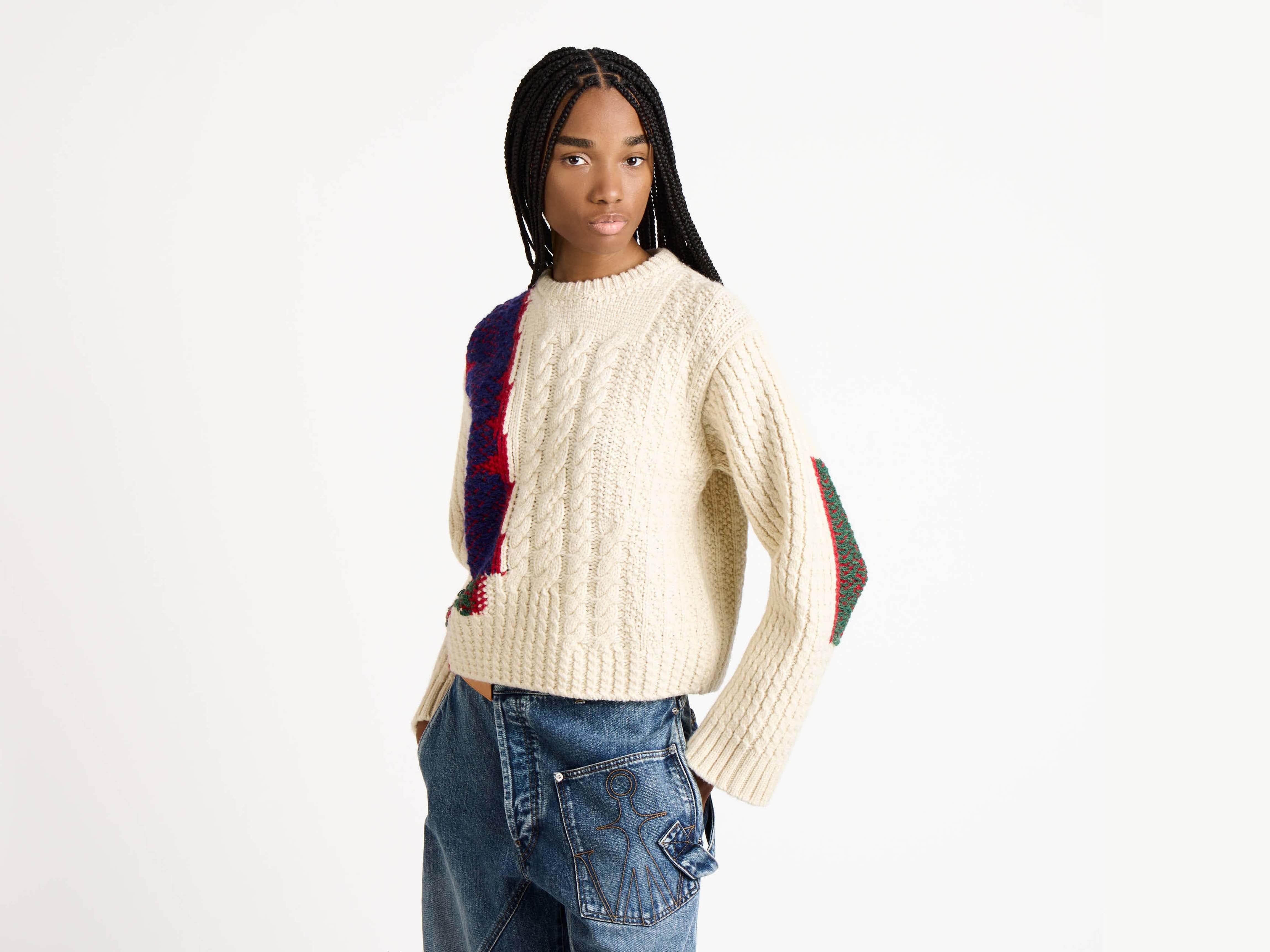 J.W.Anderson Knitwear Cable-Knit Jumper Strickpullover Ivory
