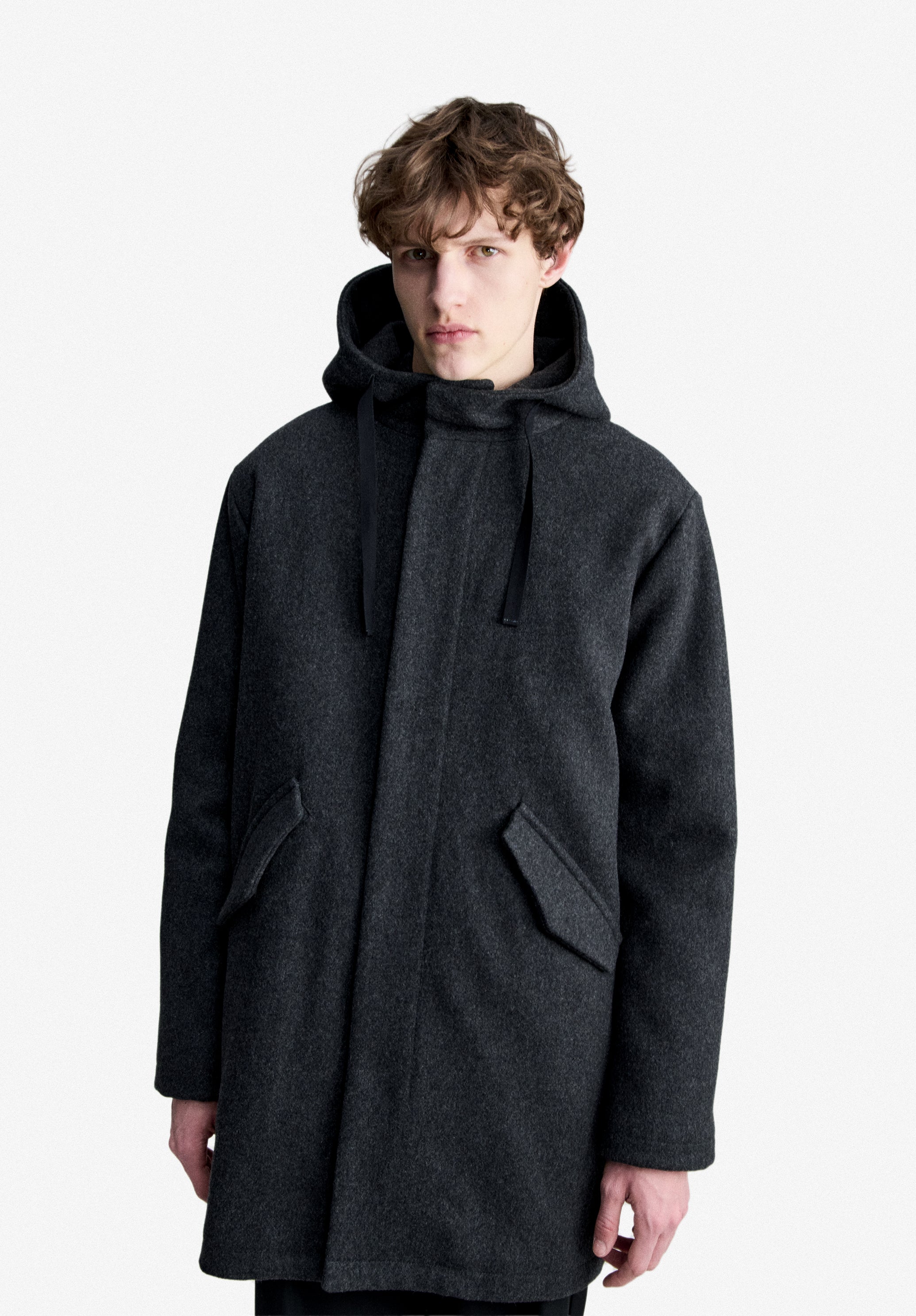 A.P.C. Wollparka anthrazitgrau Herren Gr.M recycelt
