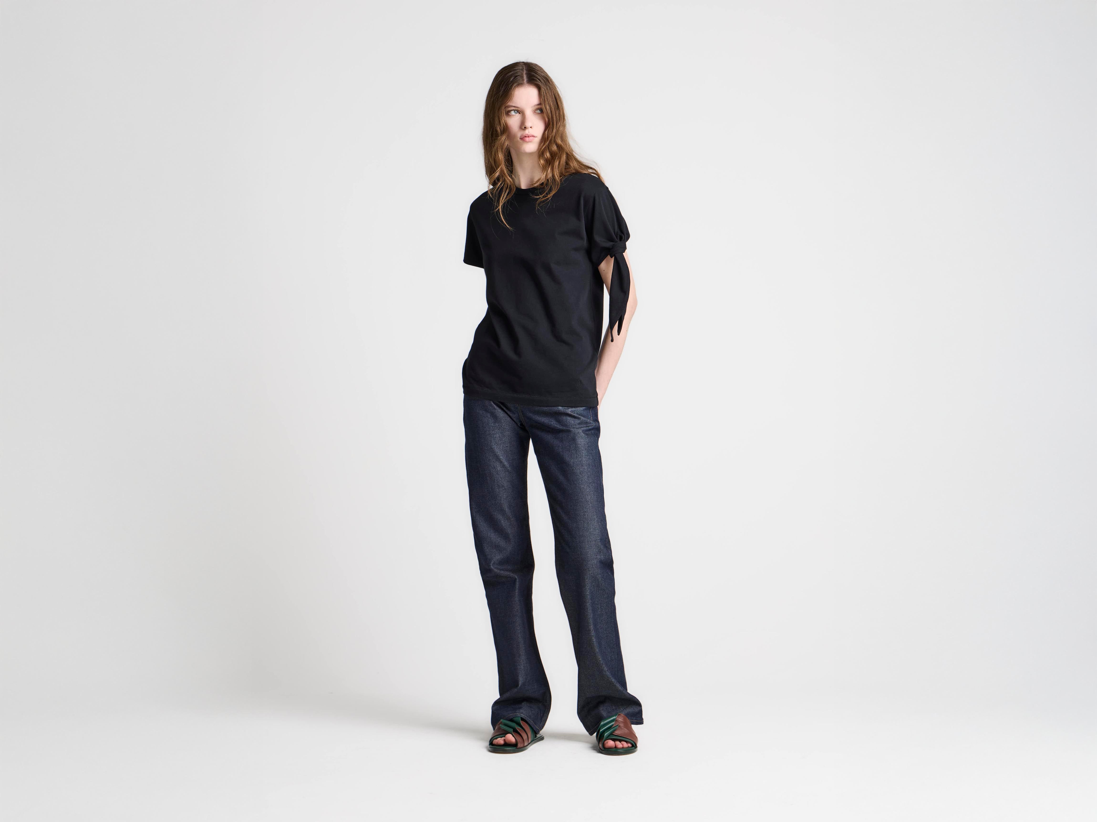 J.W.Anderson Shirts Knotted Sleeve T-Shirt Damen Schwarz Anker-Stick
