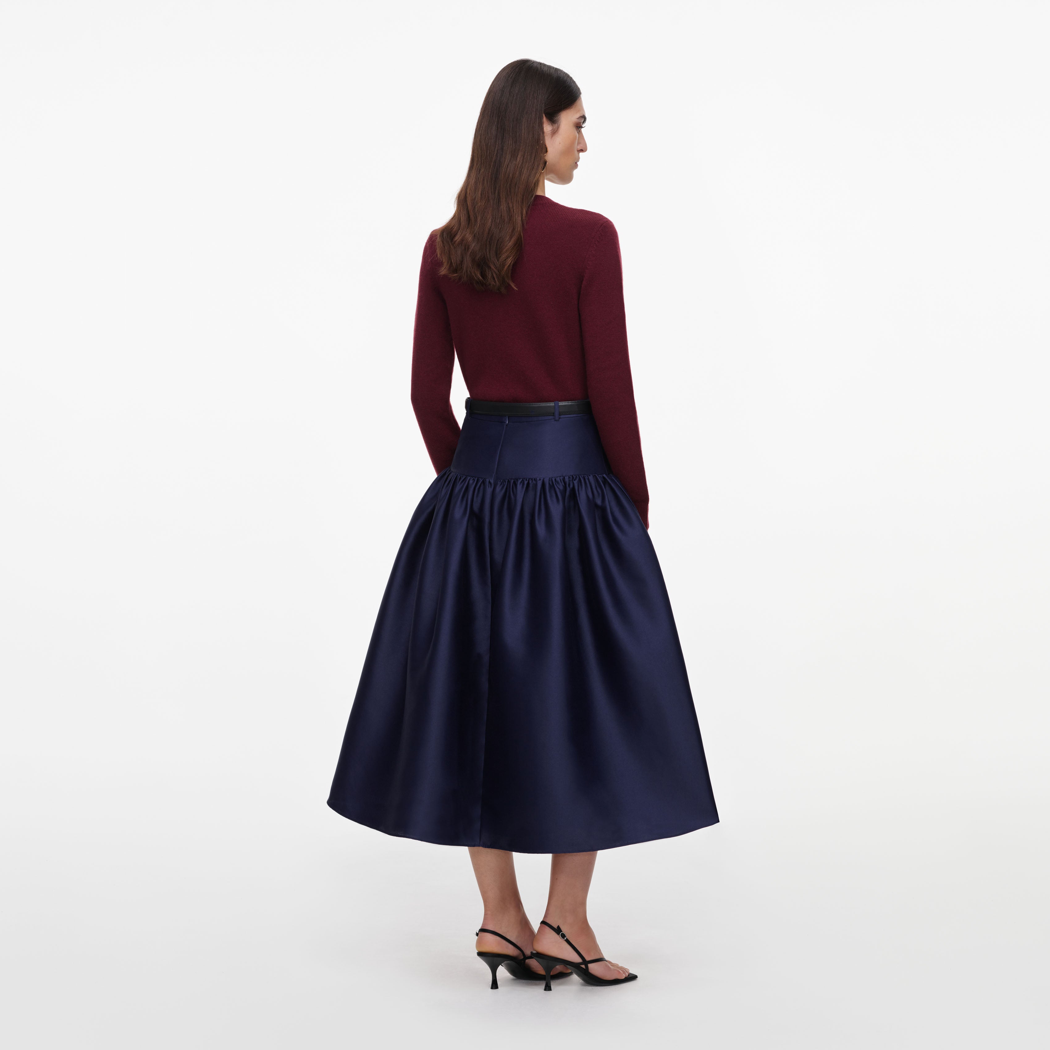 Self Portrait Burgundy Flower Wool Pullover Bordeaux Wolle