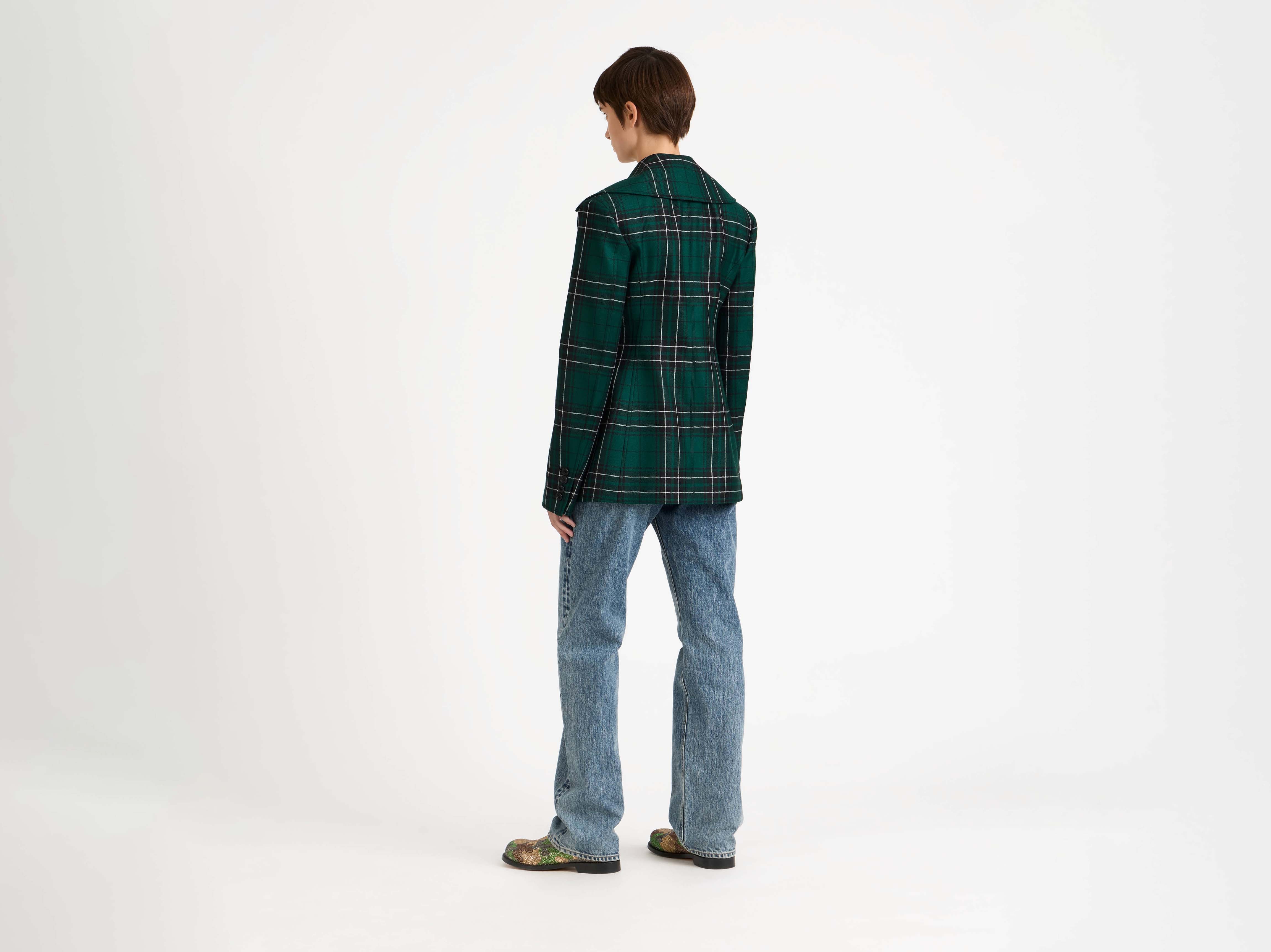 J.W. Anderson Fitted Blazer Damen Forest Green Wolle