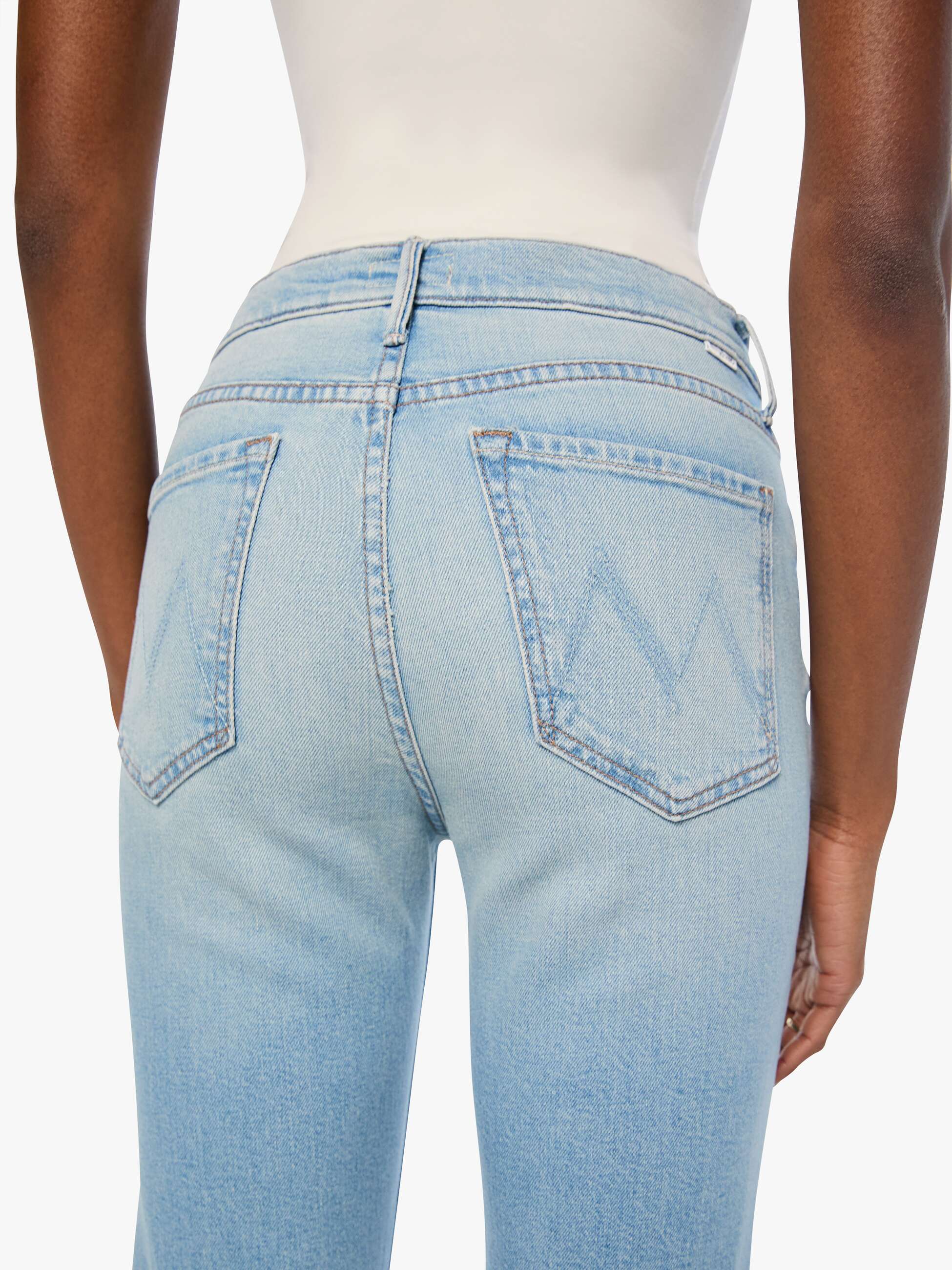 Mother Rascal Hover Straight Jeans Gold Mine hellblau