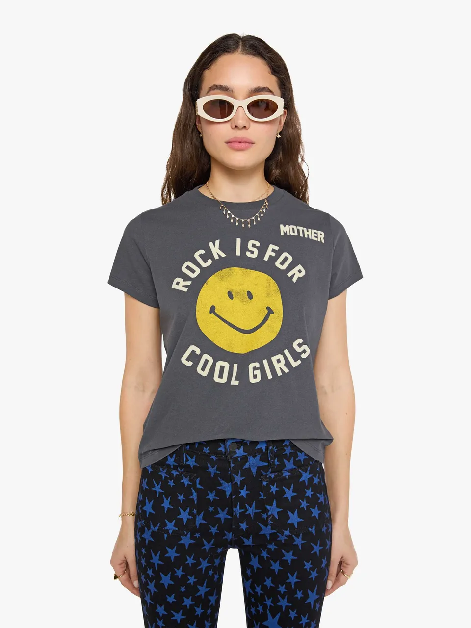 Mother The Boxy Goodie Goodie T-Shirt Rock Is For Cool Girls