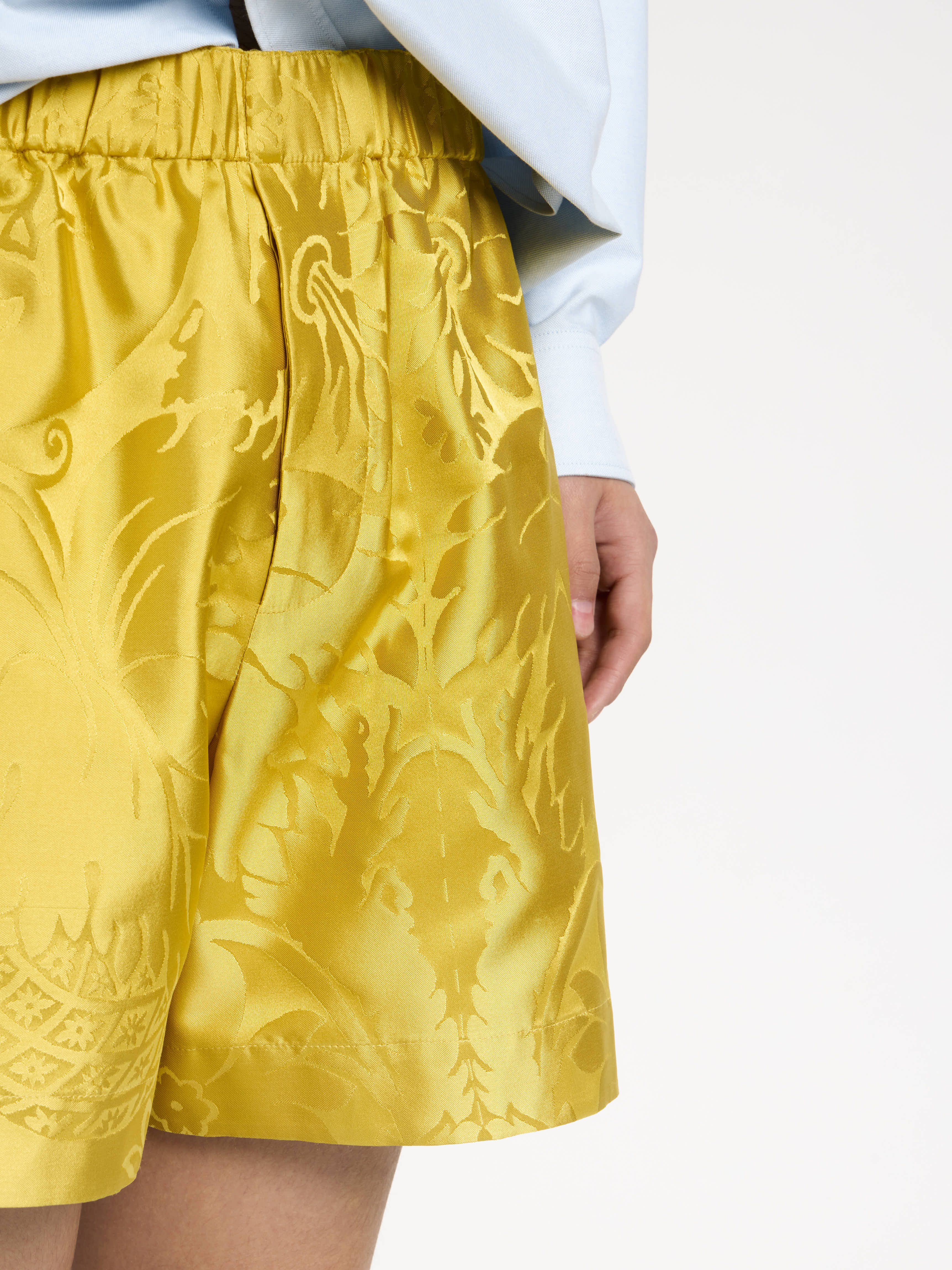 J.W.Anderson Damask Shorts Citrin Seide Herren