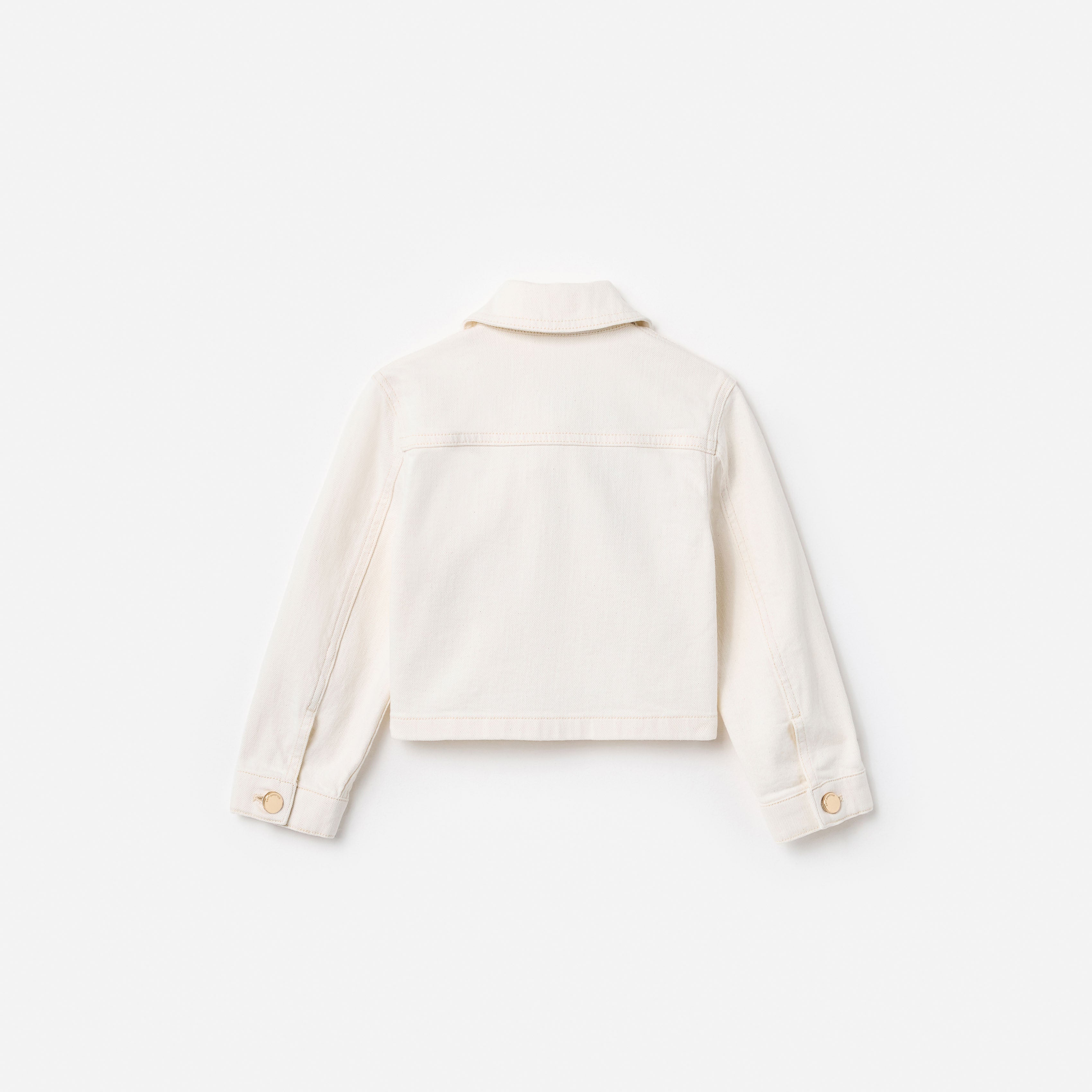 Self Portrait Cream Denim Cherry Motif Jacket Creme