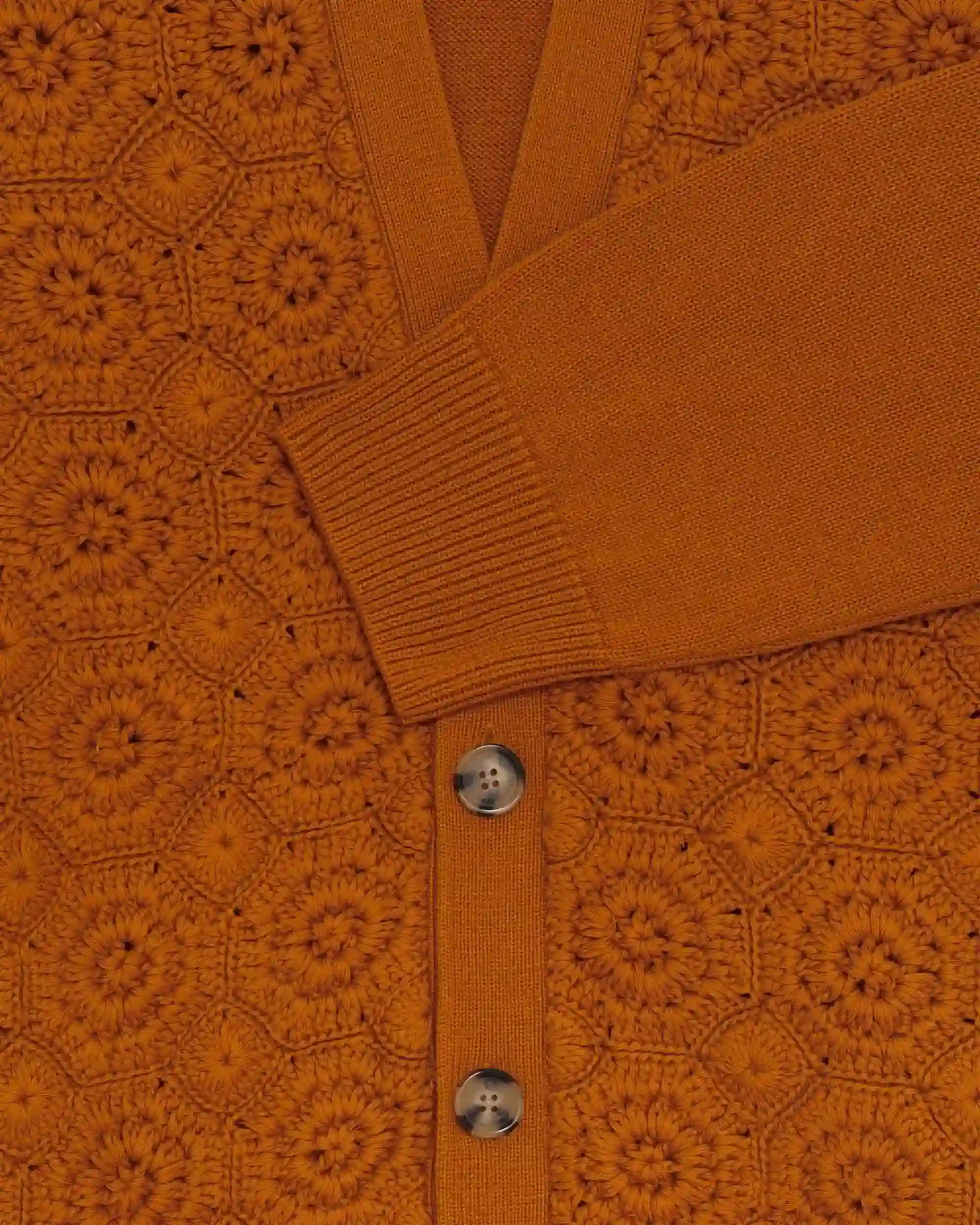 Drôle De Monsieur Maille Cardigan dunkelorange Baumwolle