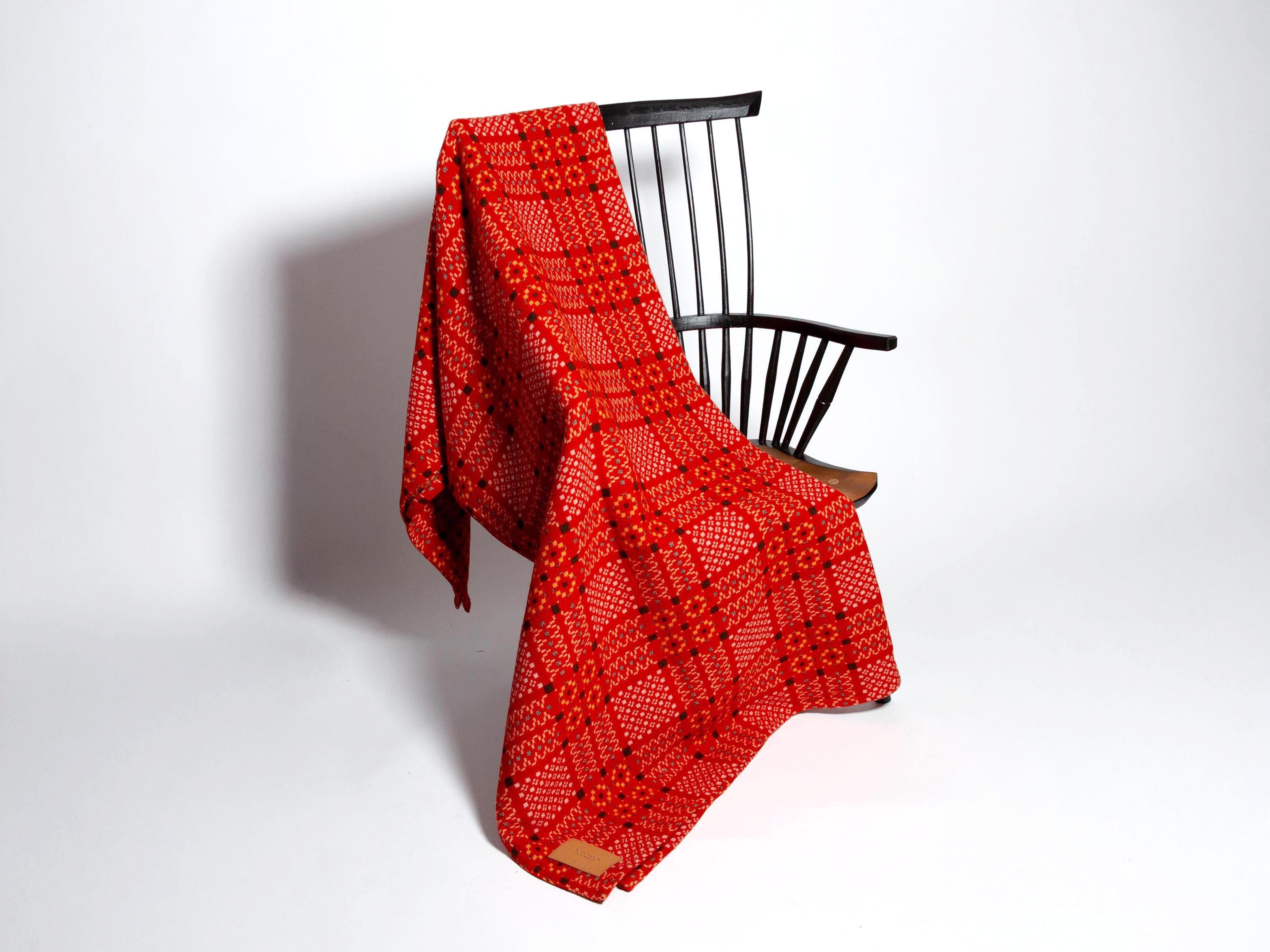 J.W.Anderson Welsh Blanket Wohndecke Tomatenrot Wolle