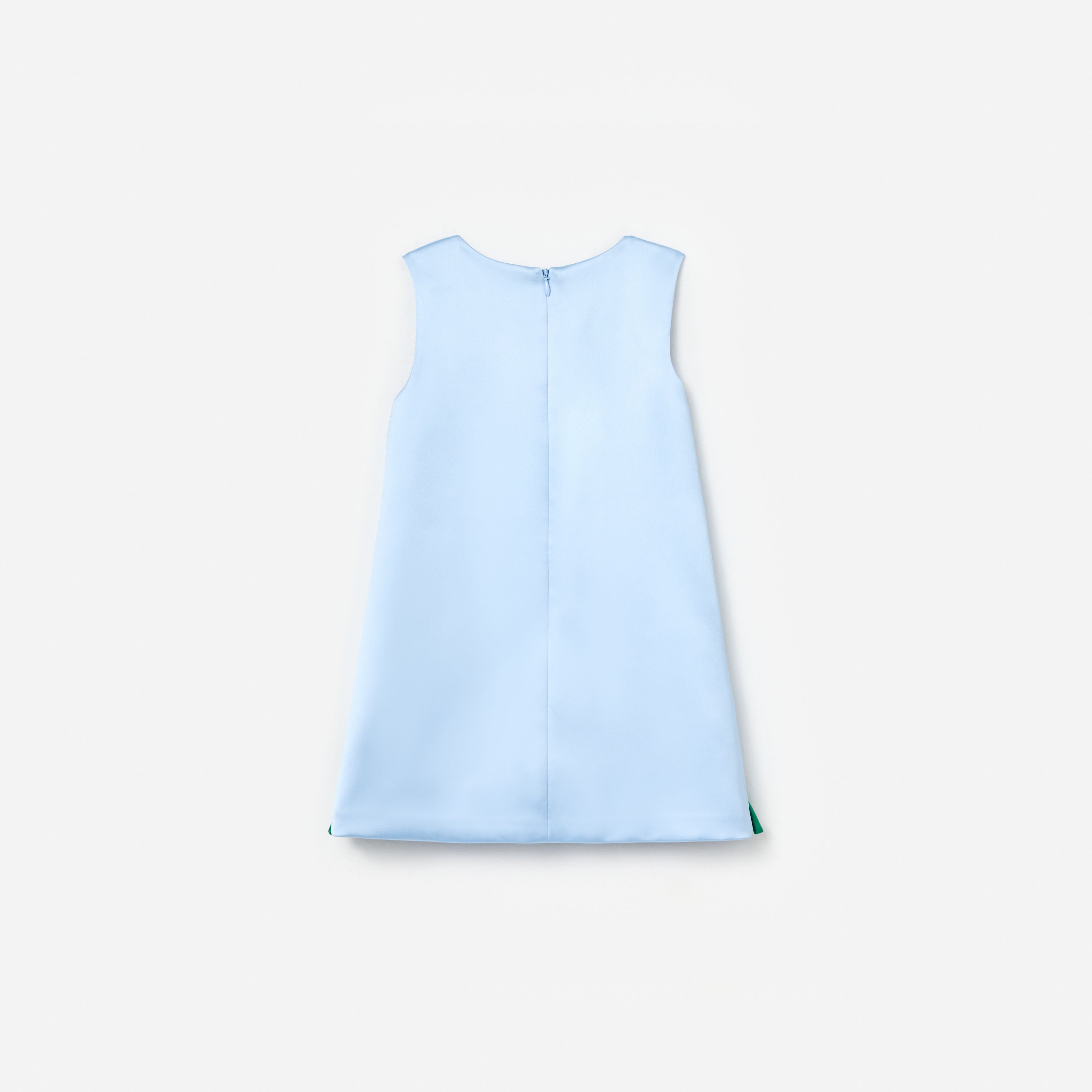 Self Portrait Blaues Satin Kinderkleid Blume 5/6