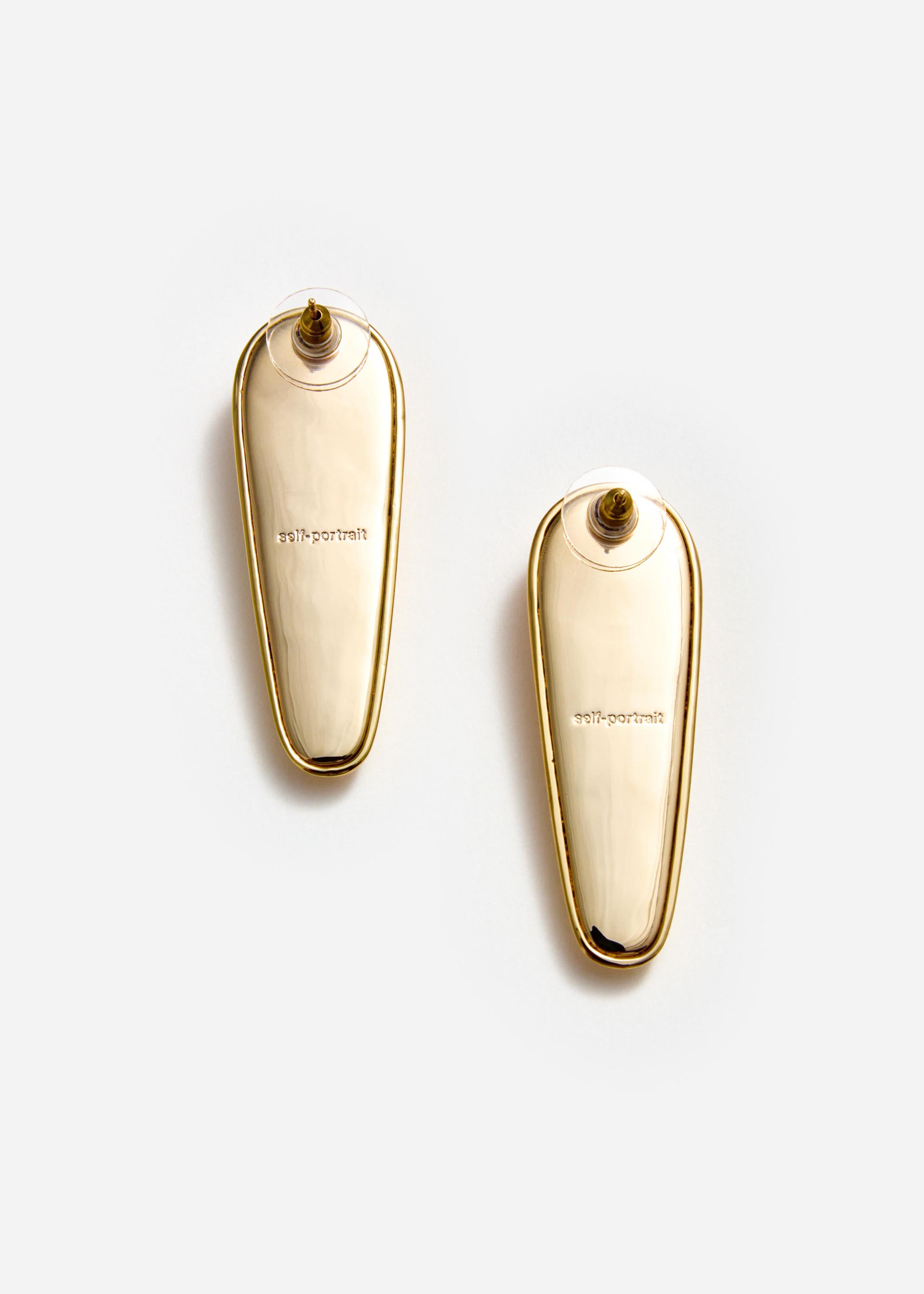 Self Portrait Gold Bar Earrings Ohrstecker Gold One Size
