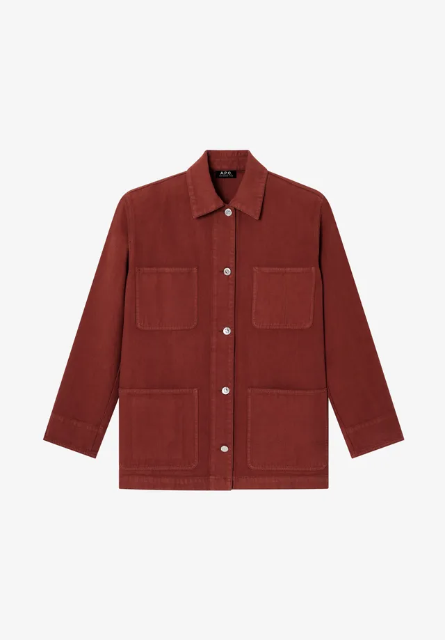 A.P.C. Workwear-Jacke recycelte Baumwolle bordeaux