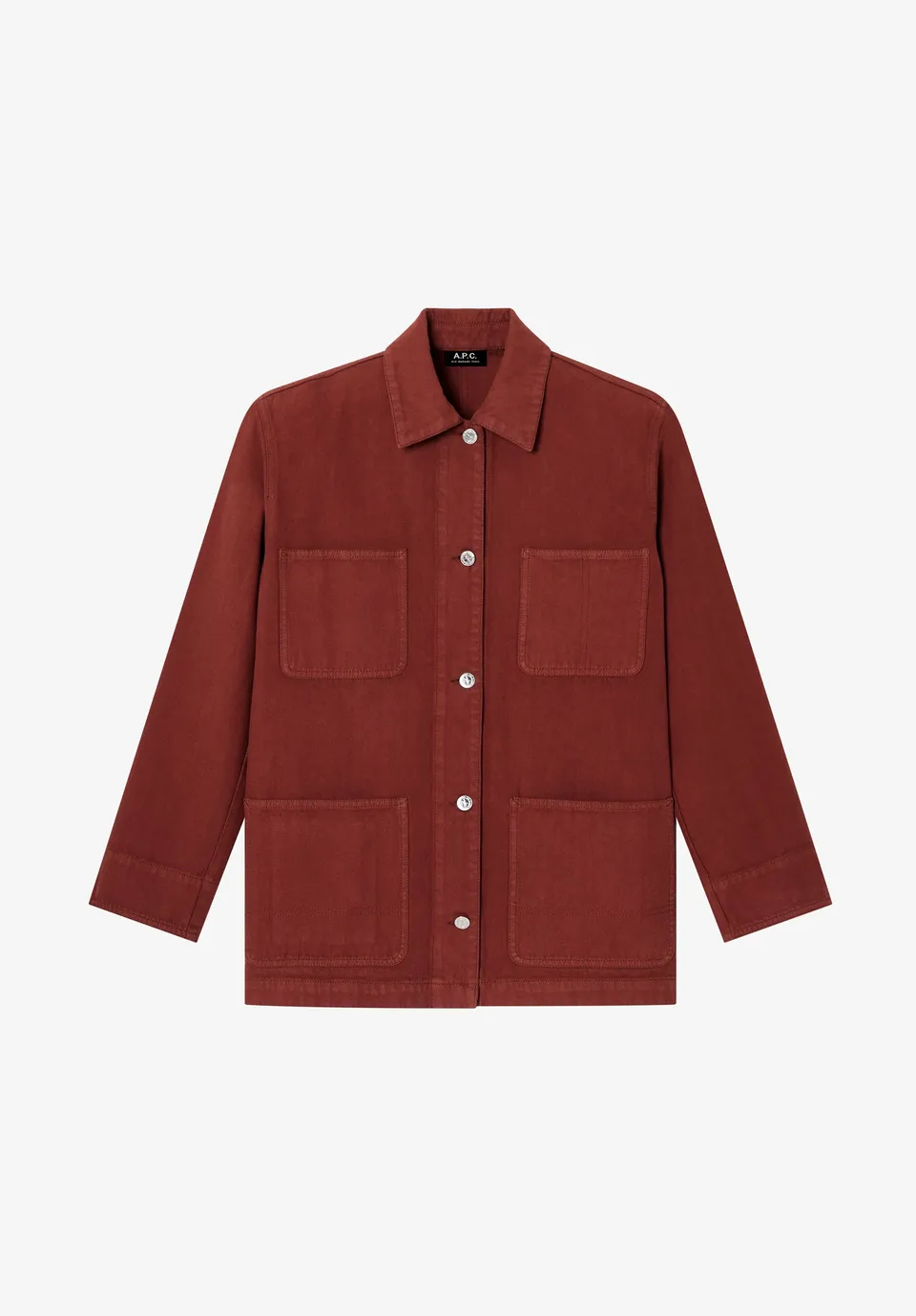 A.P.C. Workwear-Jacke recycelte Baumwolle bordeaux