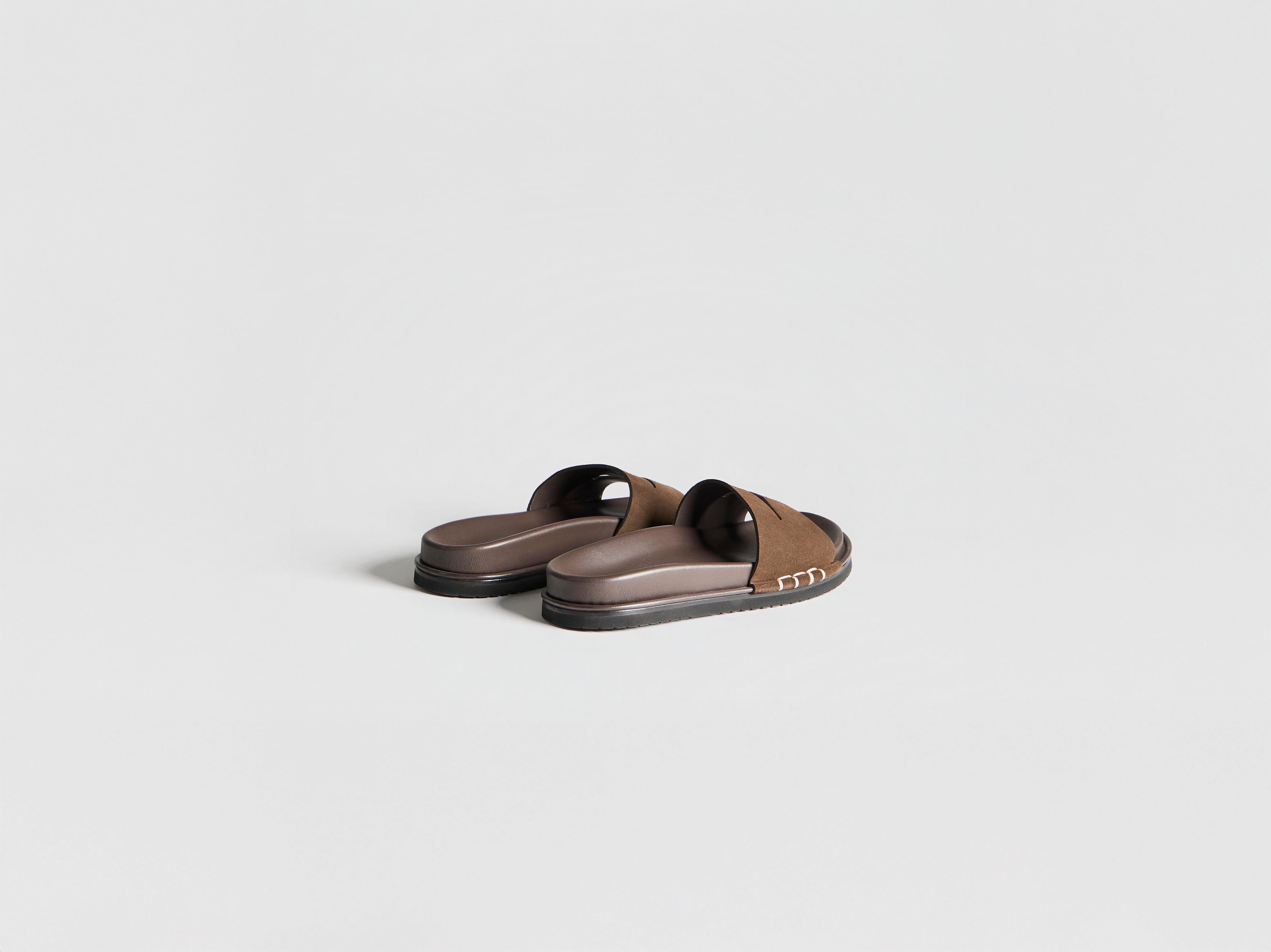 J.W.Anderson Shoes Fussbett Loafer Slides braun Wildleder