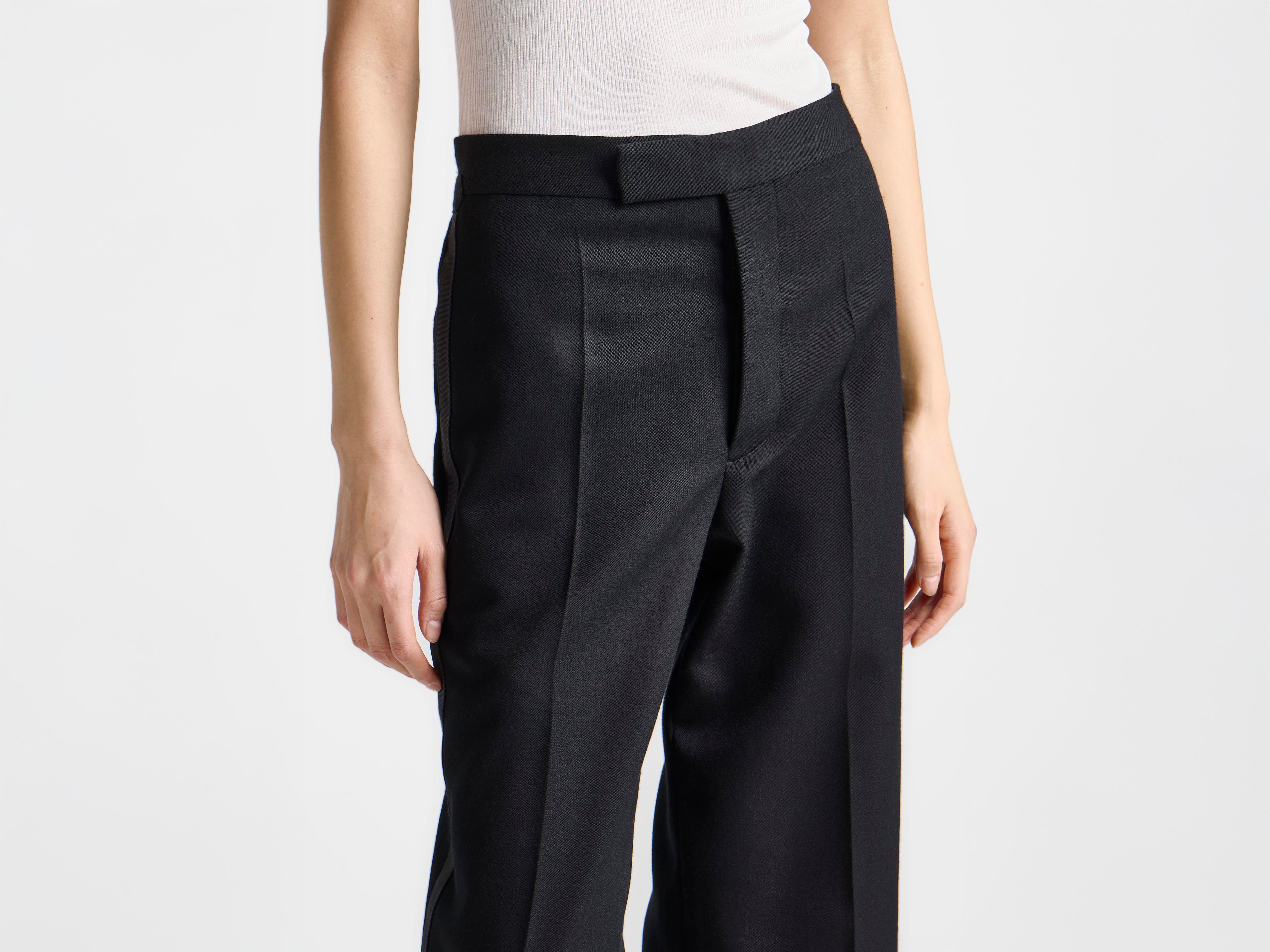 J.W.Anderson Trousers Tailored Tuxedo Hose Schwarz Seide
