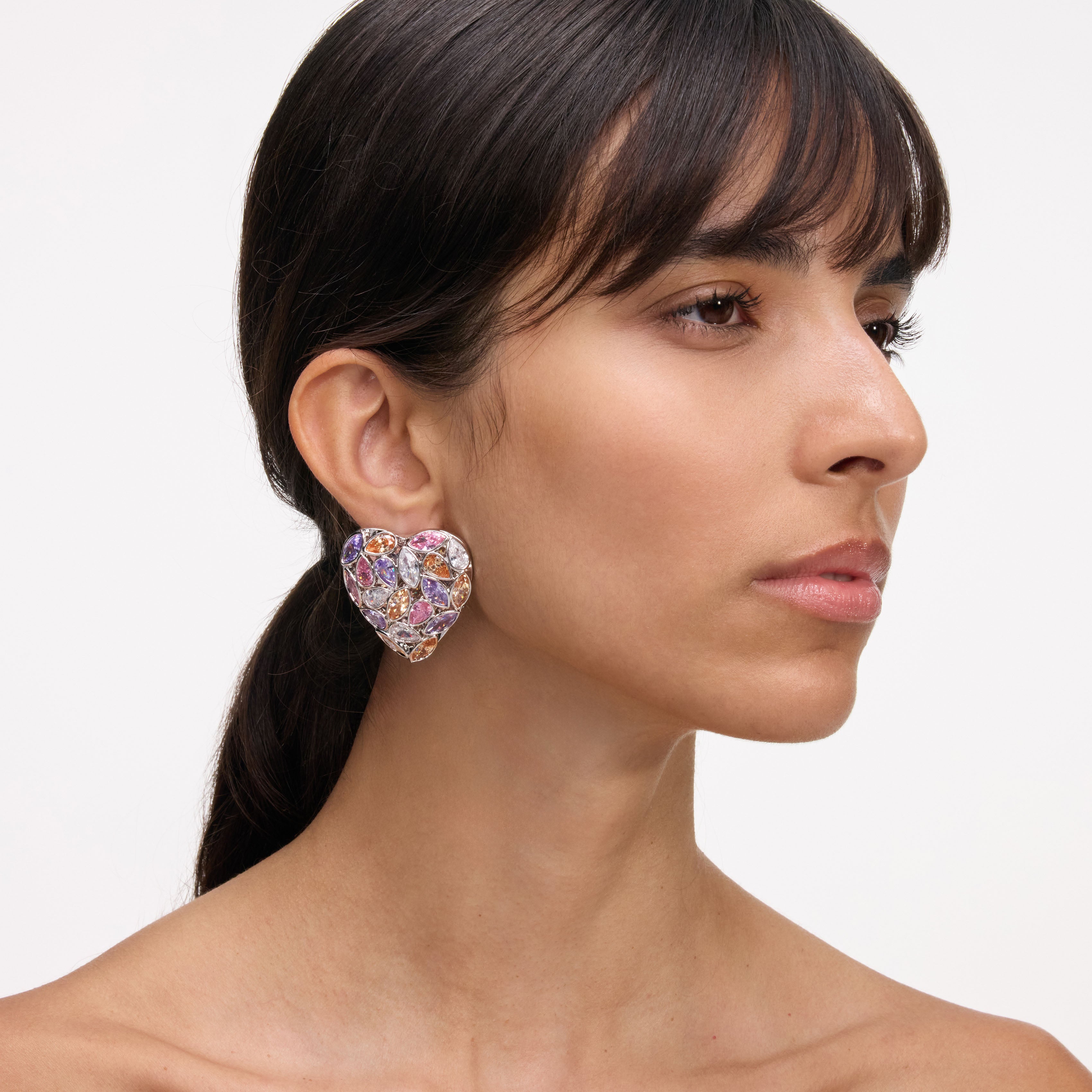Self Portrait Jewellery Herz Ohrringe Kristall Multi