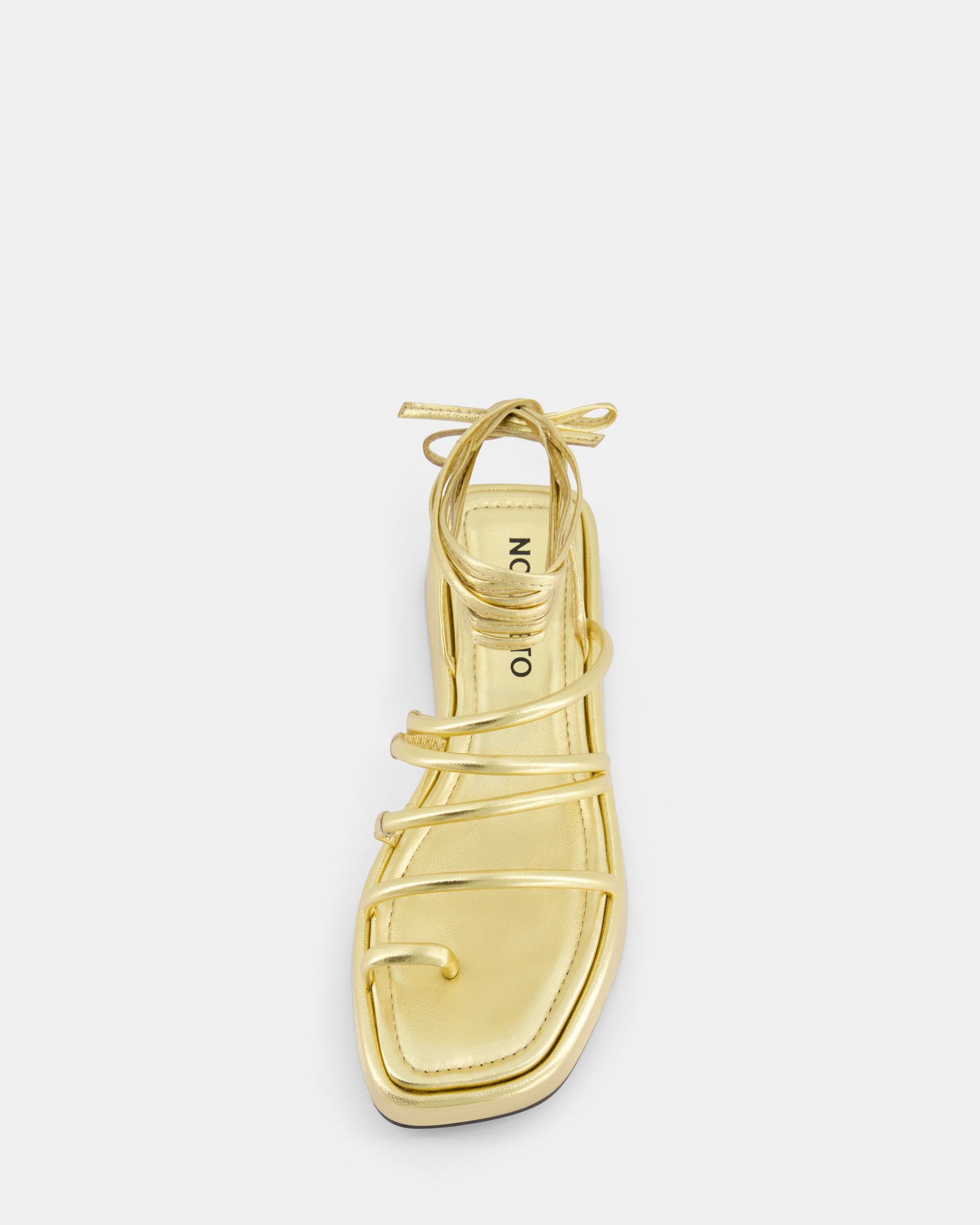 Nodaleto Bulla Gaia Sandalen Gold Nappa Plateau 50 mm