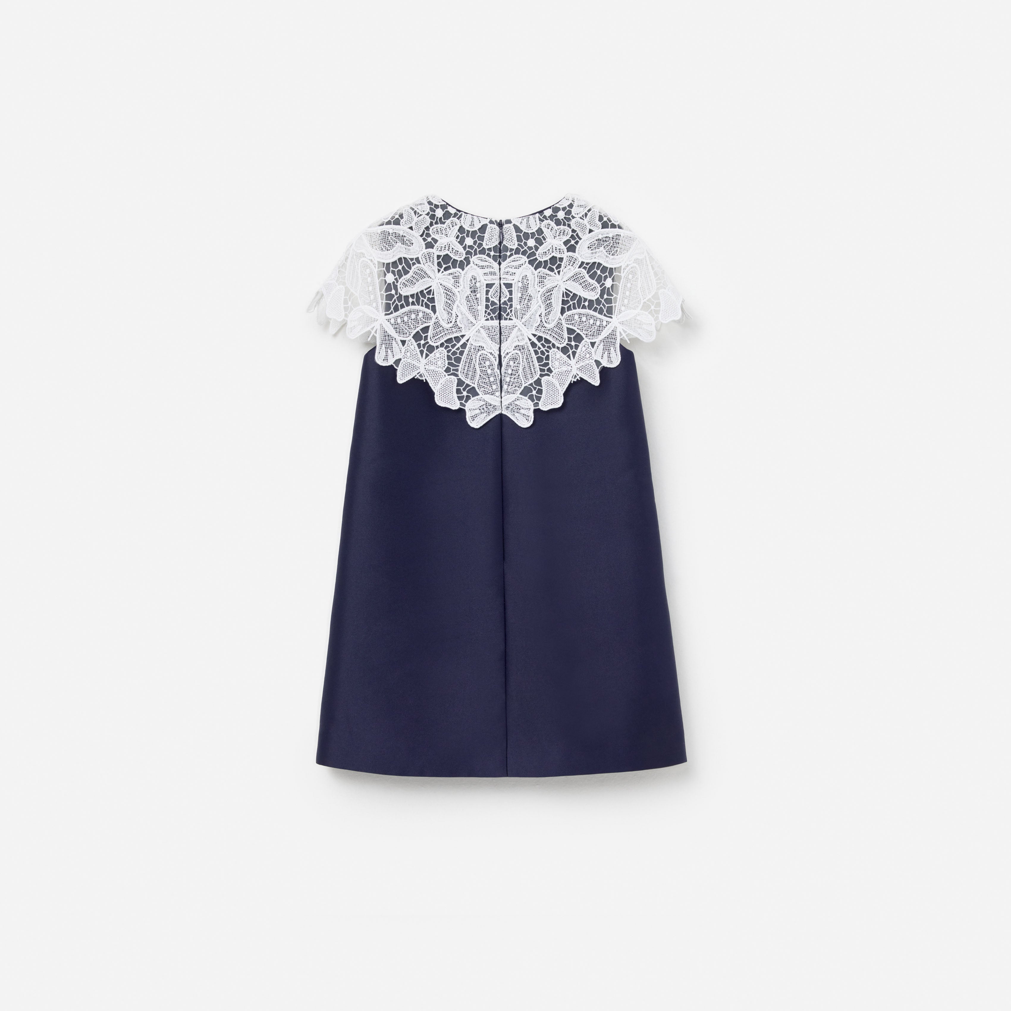 Self Portrait Dresses Navy Taffeta Butterfly Kinderkleid Navy