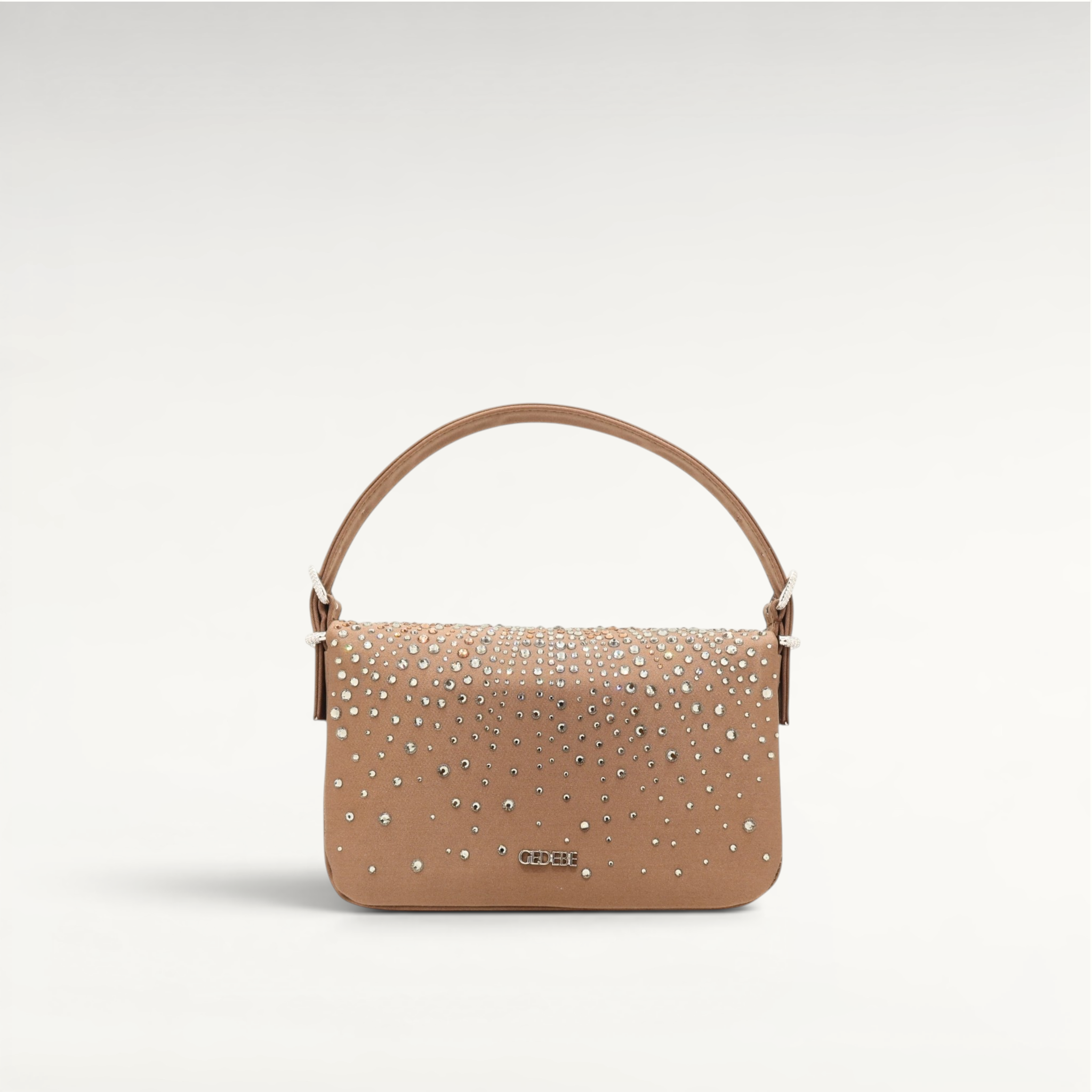 Gedebe Habibi Mini Satin-Clutch Kristall Mirage 20x12cm