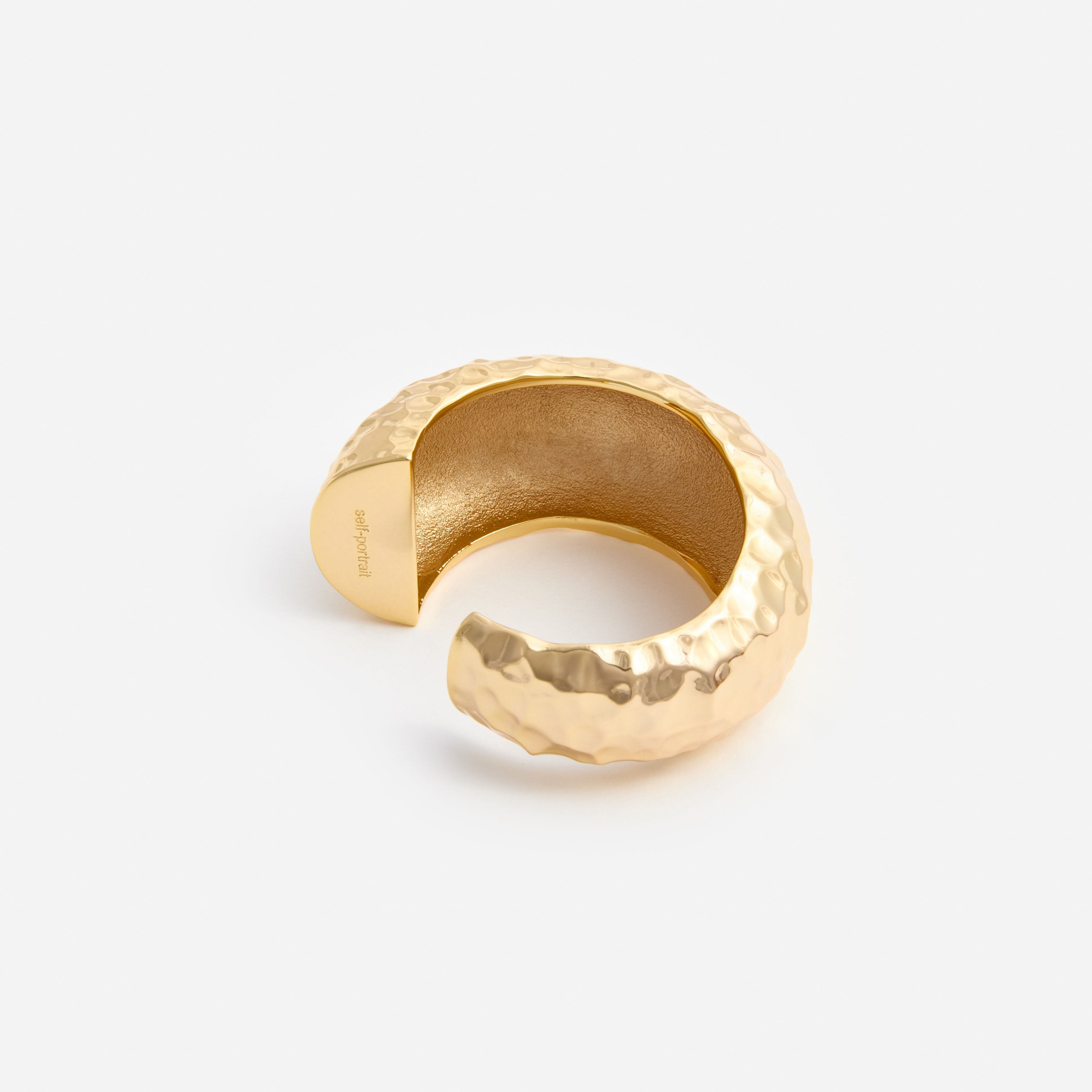Self Portrait Jewellery Hammered Gold Cuff Armband Gold