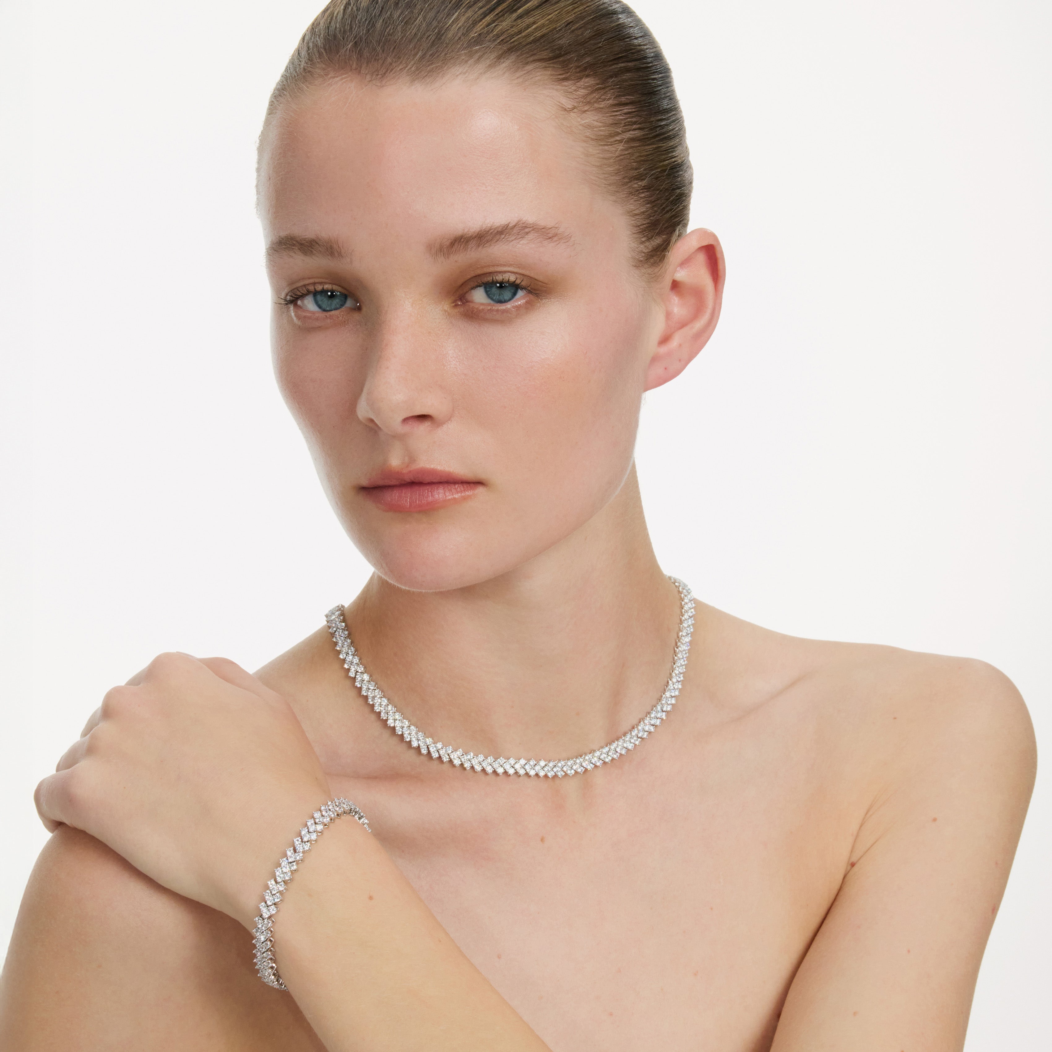 Self Portrait Silver Crystal Armband Silber Kristall One Size