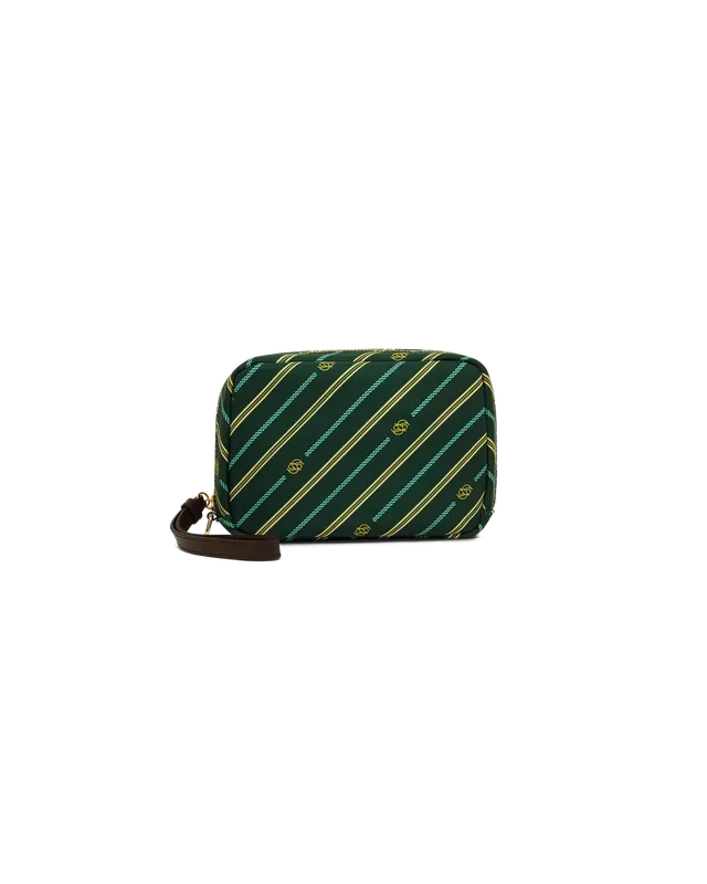Drôle De Monsieur Monogram Pouch Dunkelgrün Nylon