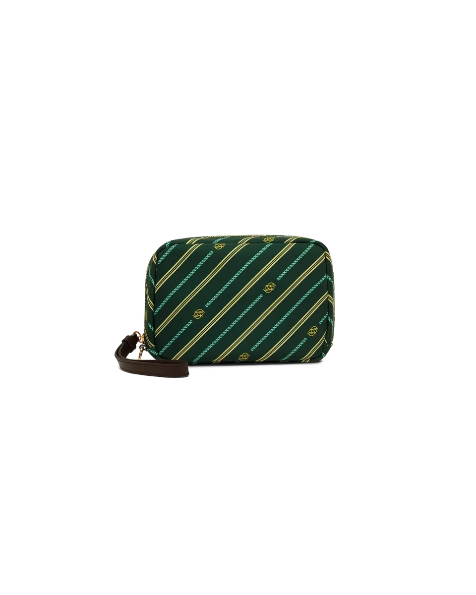 Drôle De Monsieur Monogram Pouch Dunkelgrün Nylon