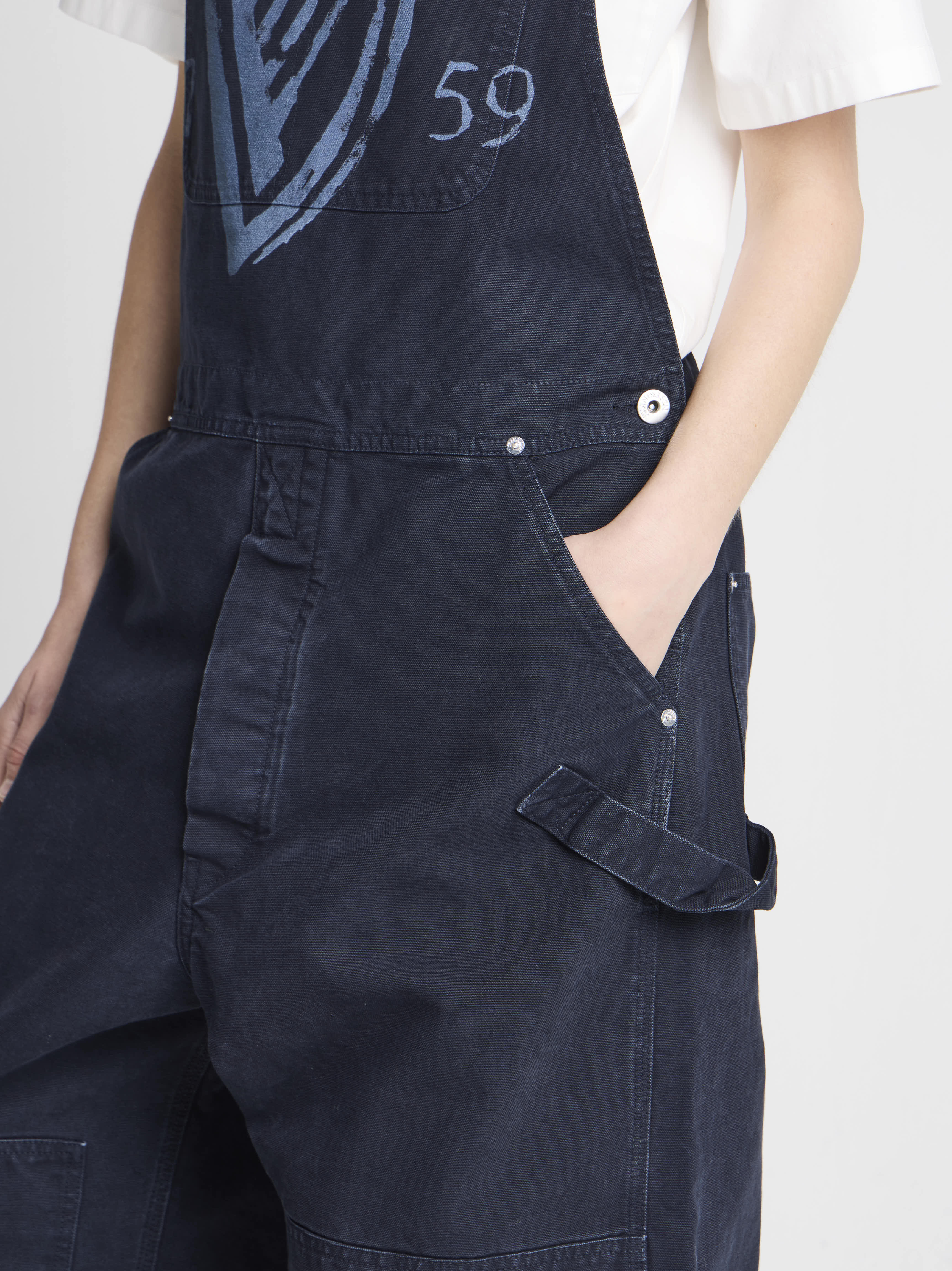 JW Anderson x Guinness Latzhose Indigo Baumwolle Unisex