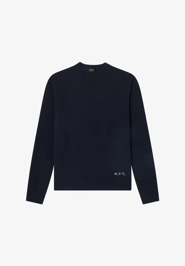 A.P.C. Wollpullover Marineblau M Rundhals Wolle