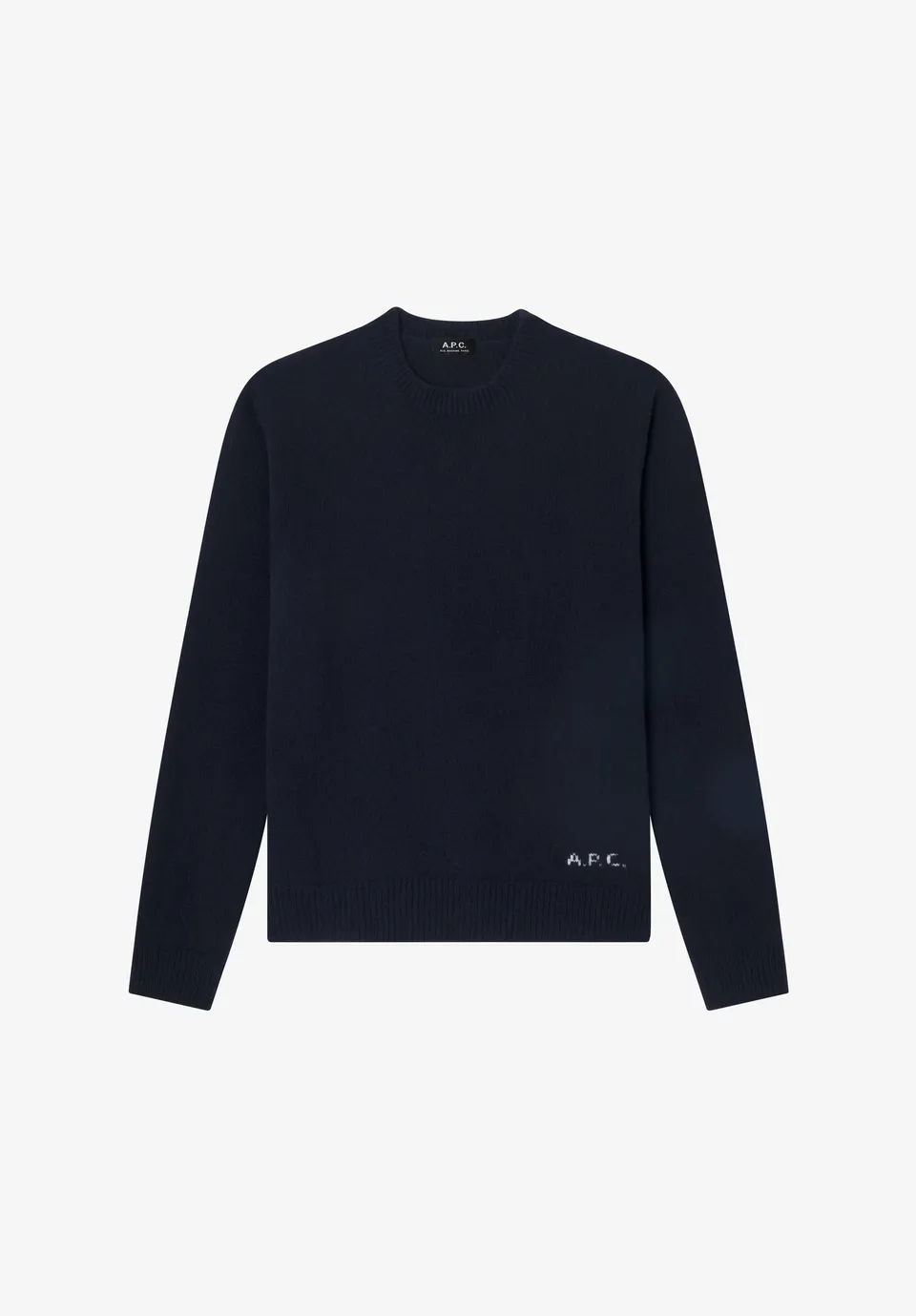 A.P.C. Wollpullover Marineblau M Rundhals Wolle