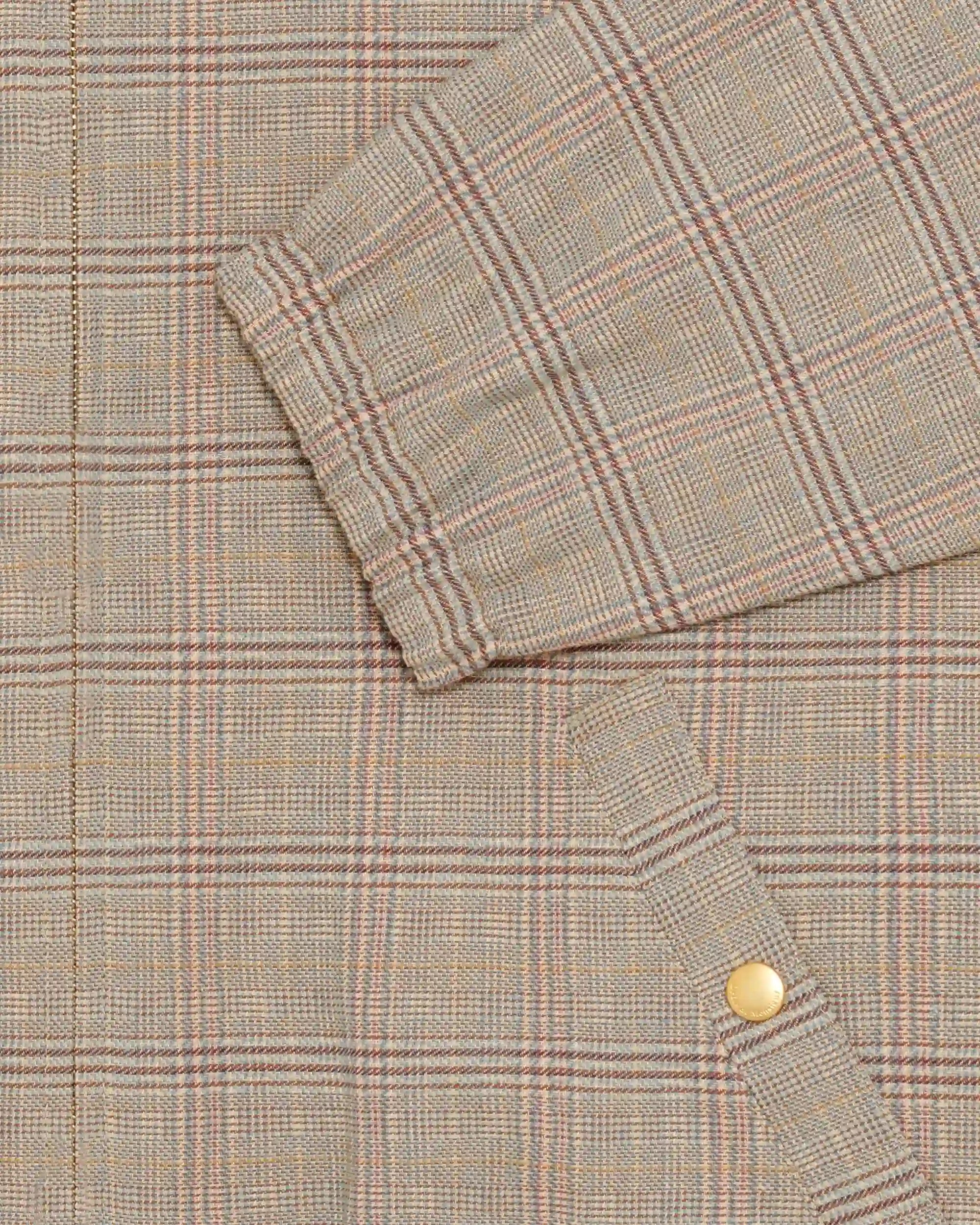 Drôle De Monsieur Blouson à Carreaux Jacke beige Karo