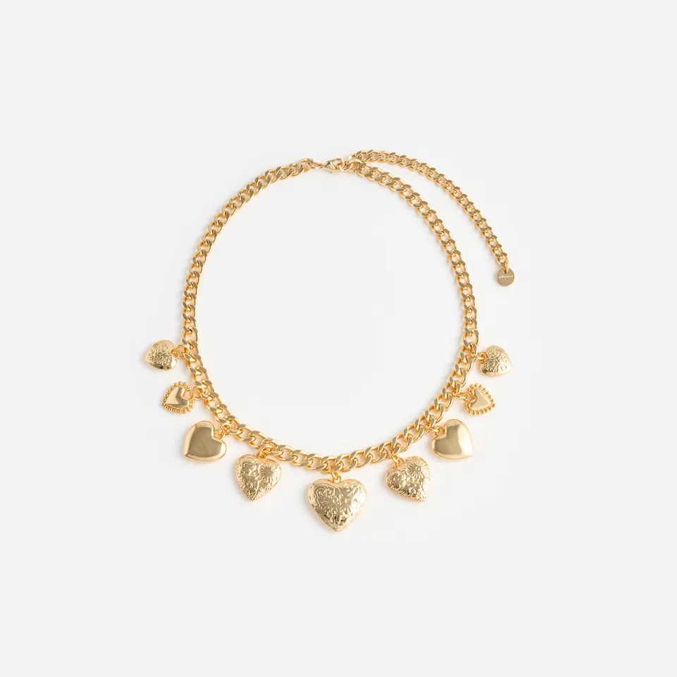 Self Portrait Gold Heart Charm Halskette Gold One Size