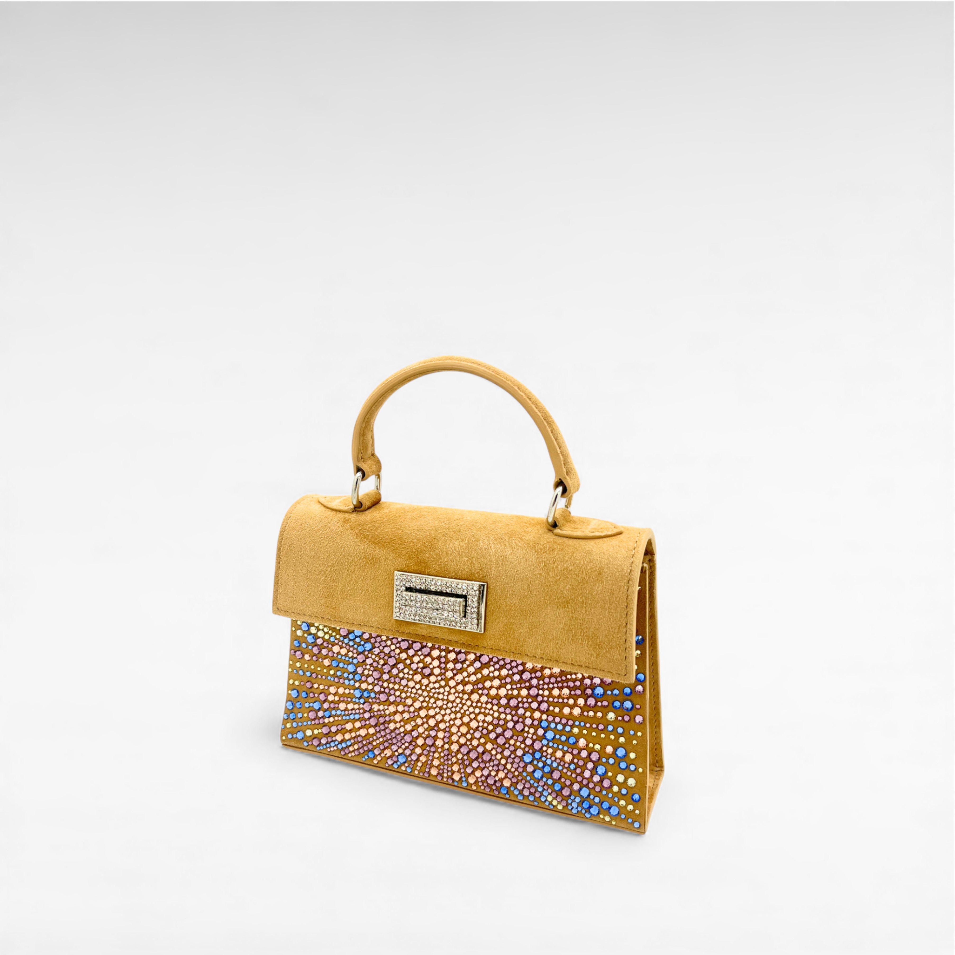Gedebe Sophie Mini Tasche Suede Kristall 19 cm