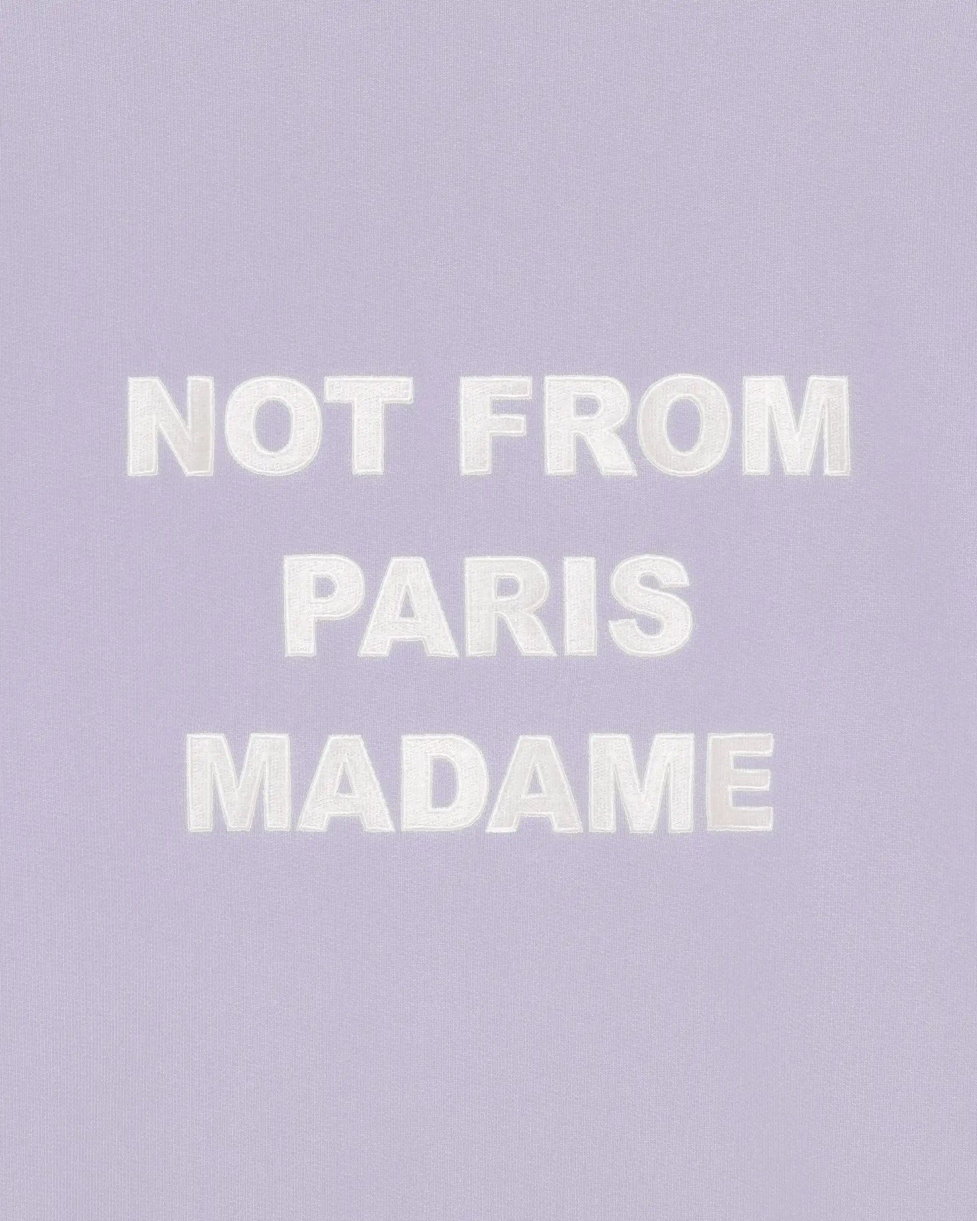 Drôle de Monsieur Hoodie Slogan Lavendel Baumwolle