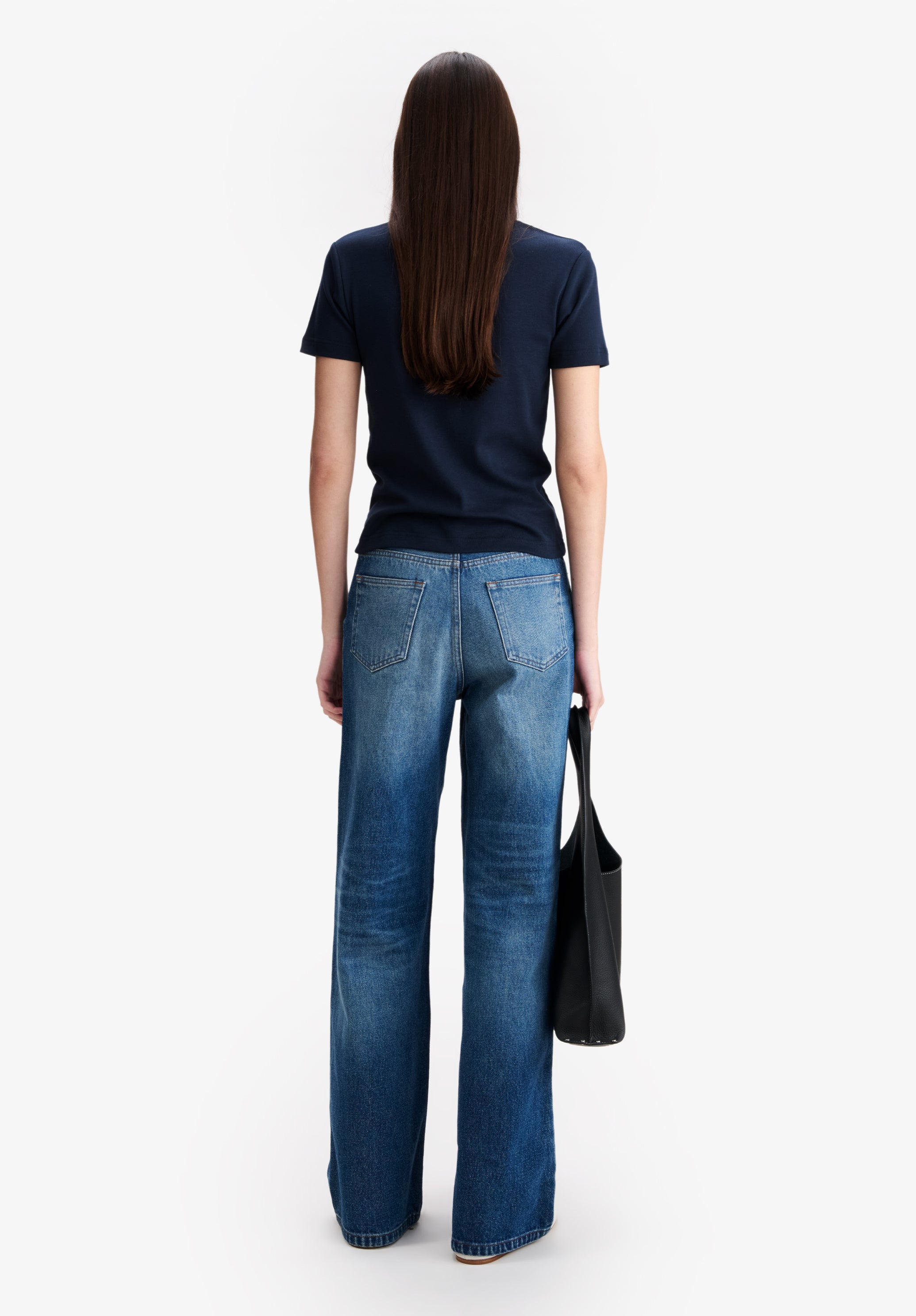 A.P.C. T-Shirt Bio-Baumwolle marineblau Gr. M