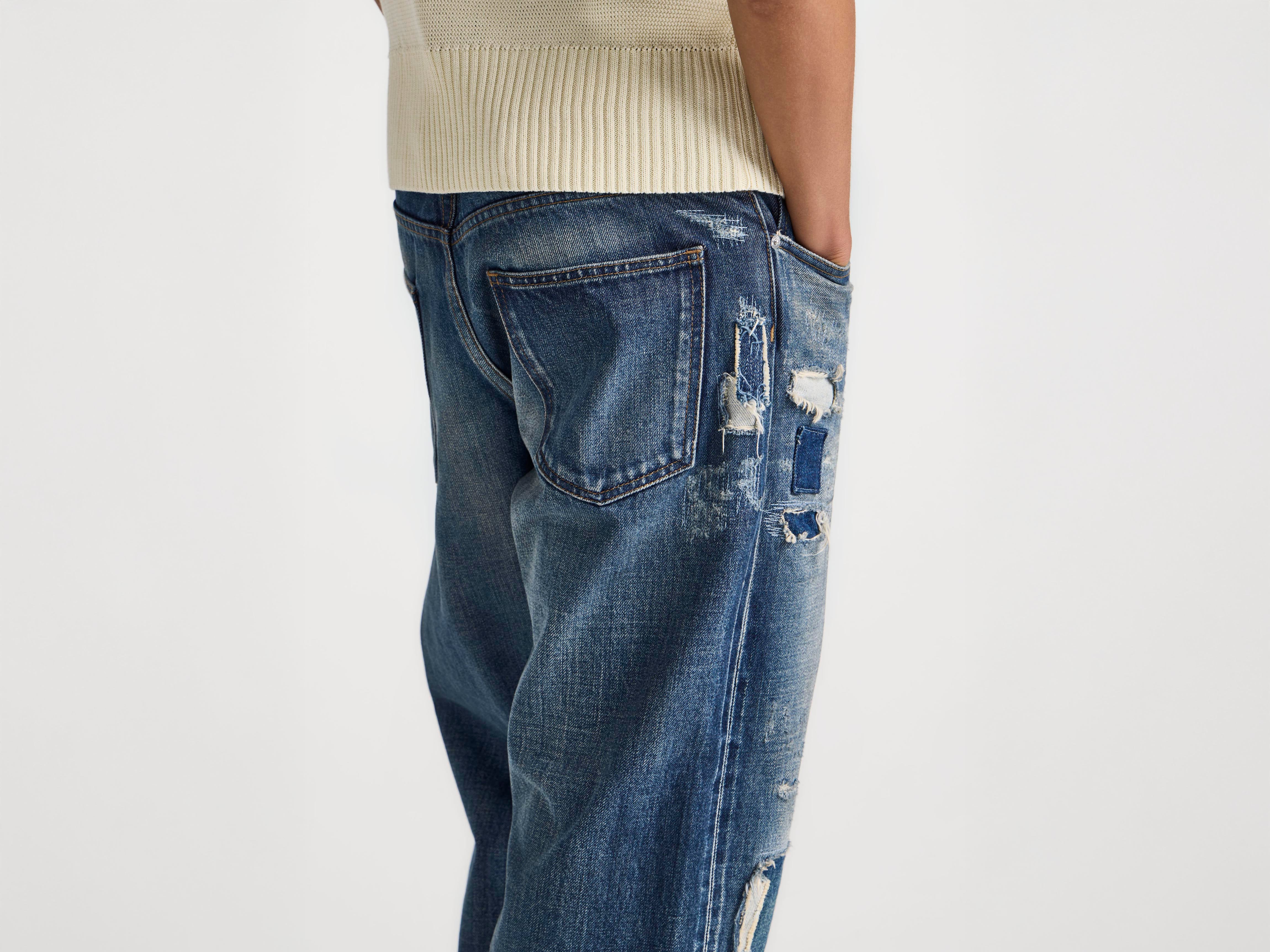 J.W.Anderson Jeans Straight Leg Jeans Herren Dunkelblau Selvedge