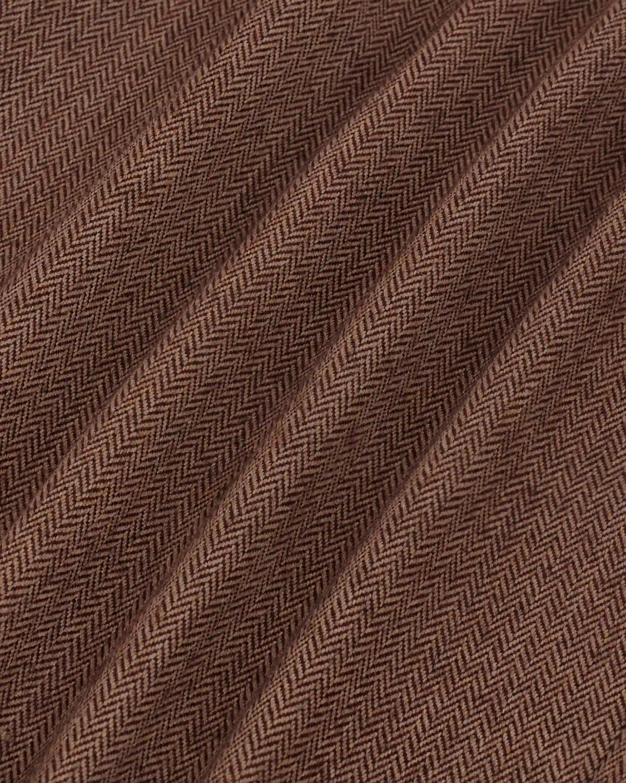Drôle De Monsieur Chevrons Zweireiher Blazer Braun Wolle