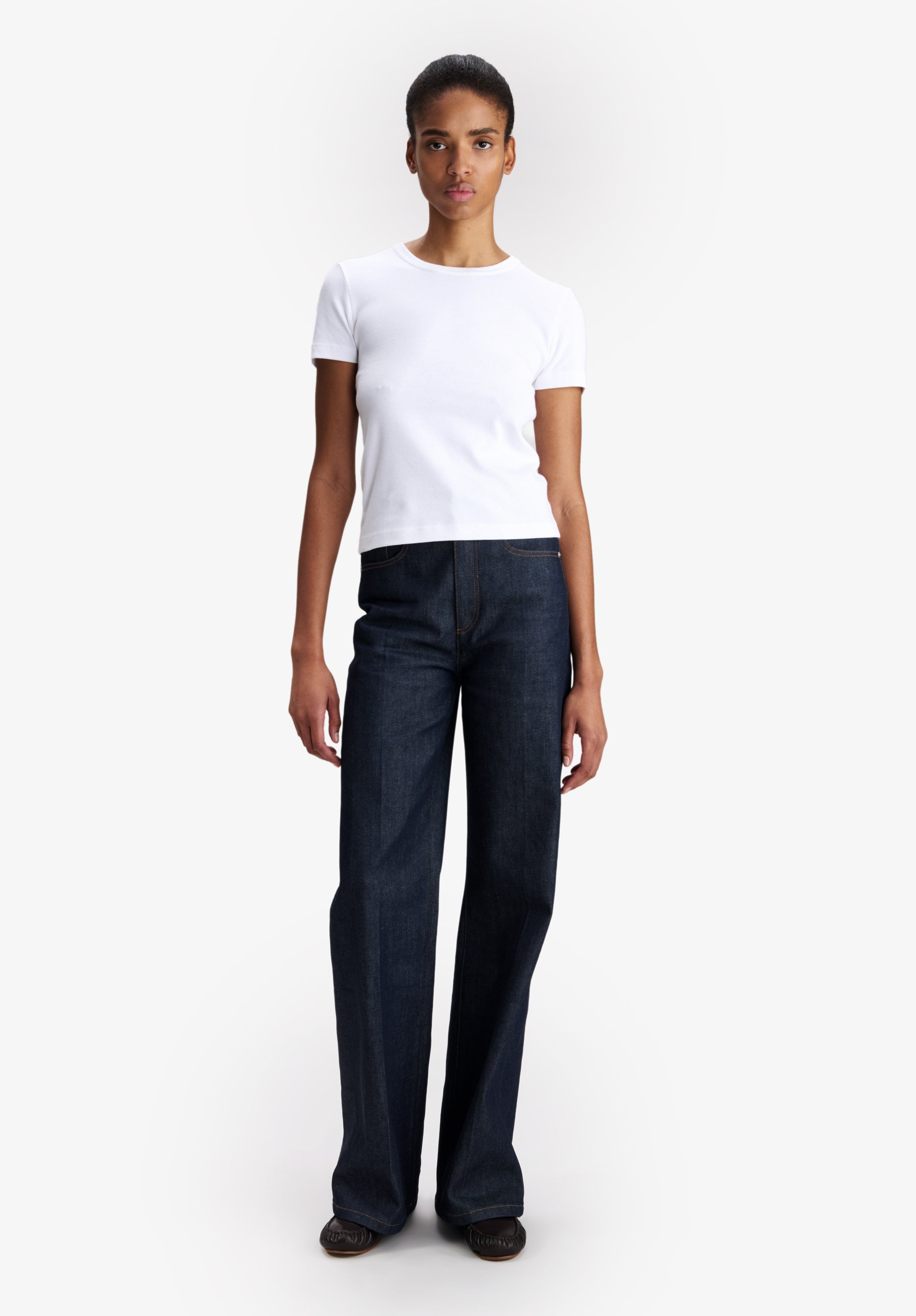 A.P.C. T-Shirt weiß Bio-Baumwolle körpernah